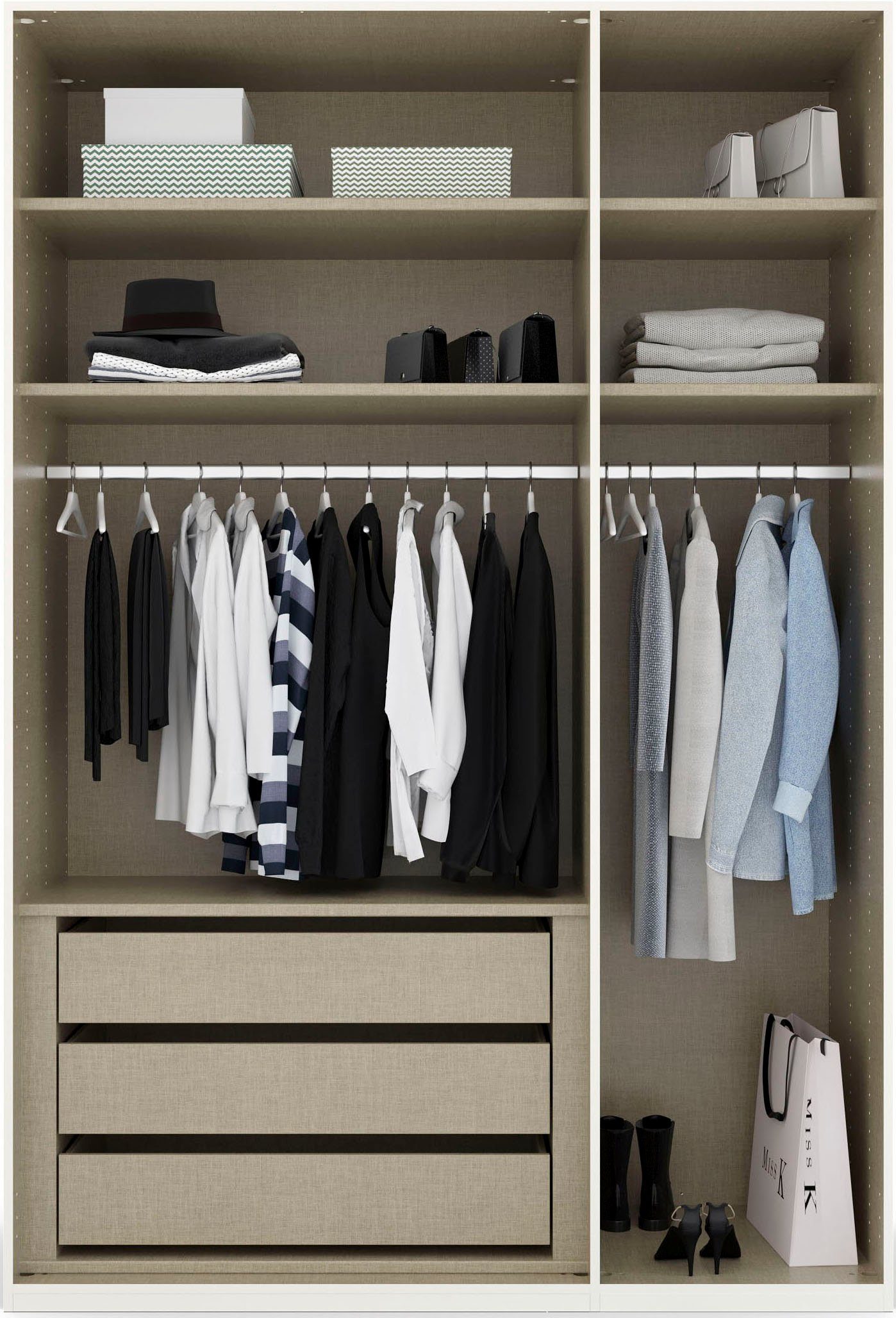 rauch Draaideurkast Kledingkast kast garderobe linnenkast PURISMA in eenvoudige