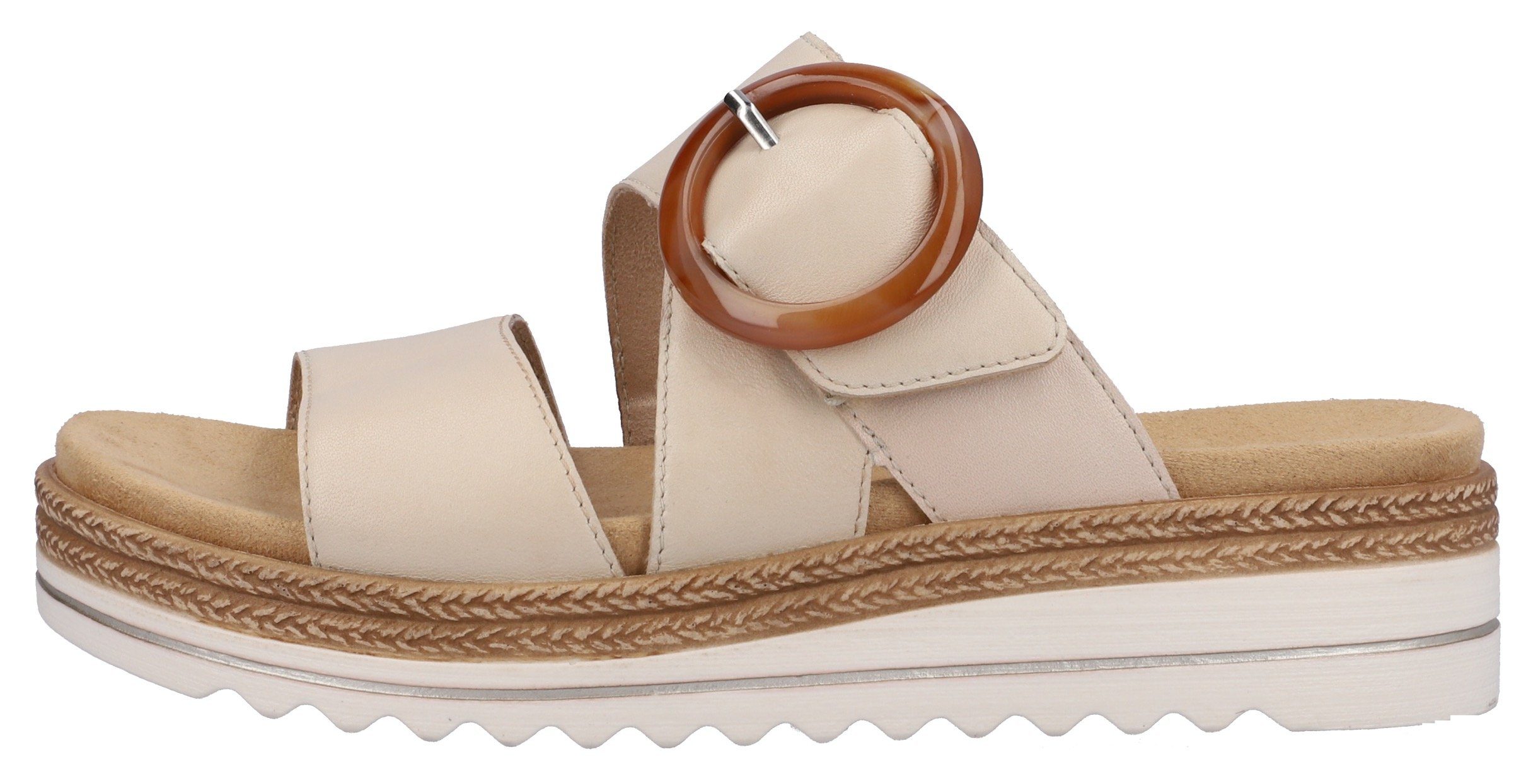 Remonte Slippers , sleehak, zomerschoen, pantoffels met decoratieve gesp