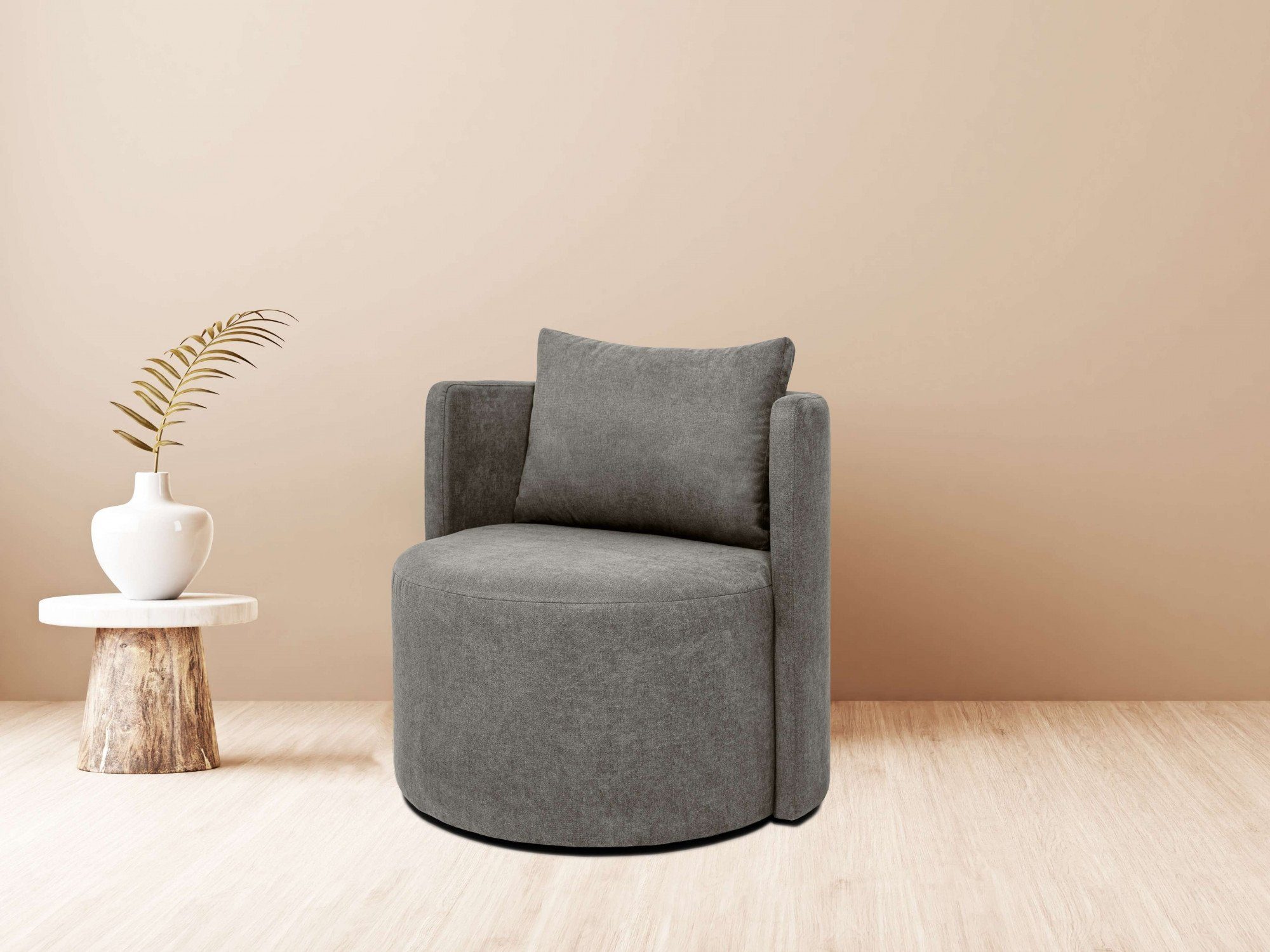 andas Fauteuil met omkeerbaar rugkussens, ook verkrijgbaar in een gerecyclede stof fauteuils grijs