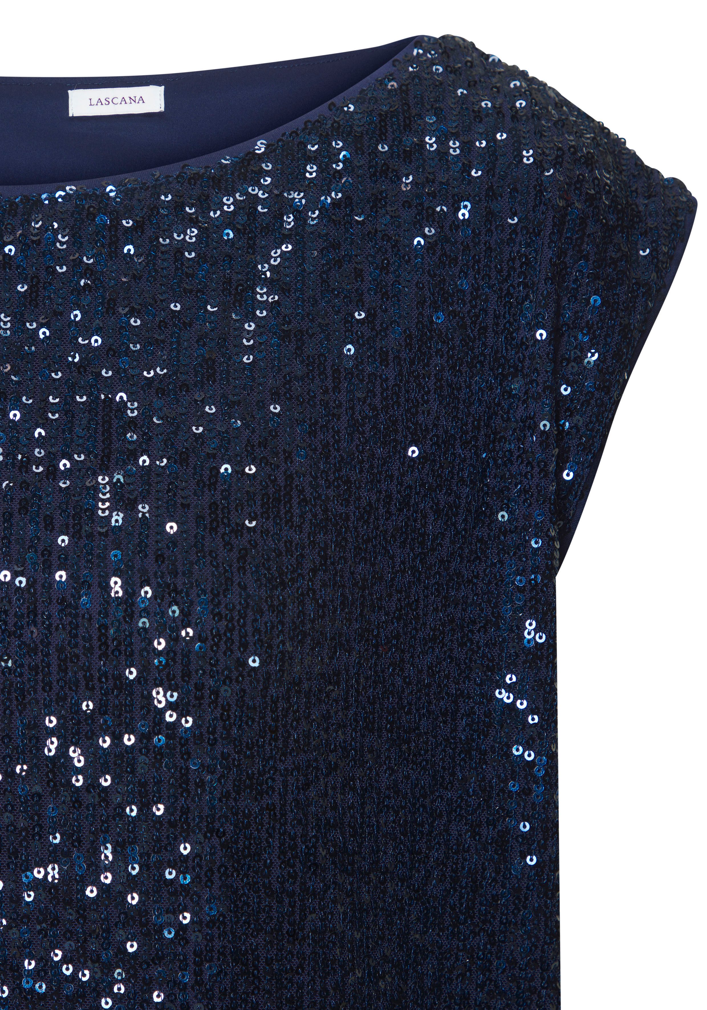 Lascana Shirt met pailletten met brede bandjes, partytop, feestelijk
