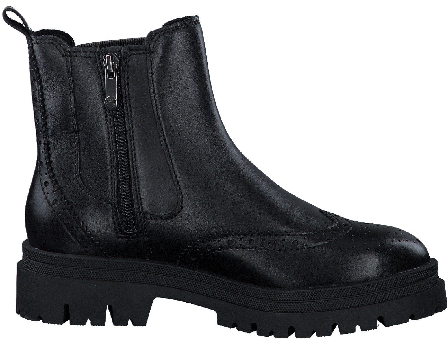 Marco Tozzi Chelsea-boots laarzen, enkellaars, chunky boots met modieuze lyra-perforatie