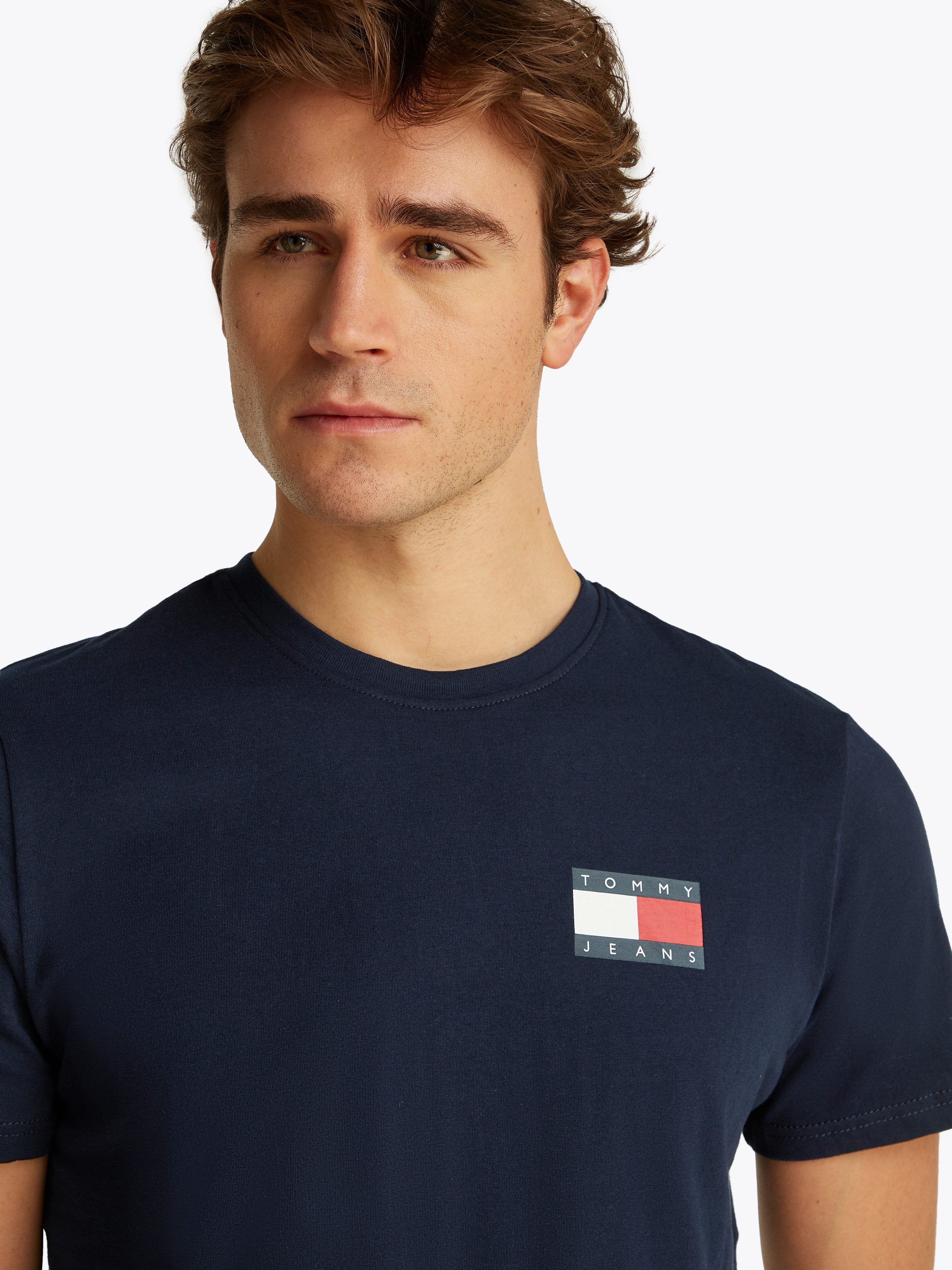 TOMMY JEANS T-shirt TJM SLIM ESSENTIAL FLAG TEE EXT