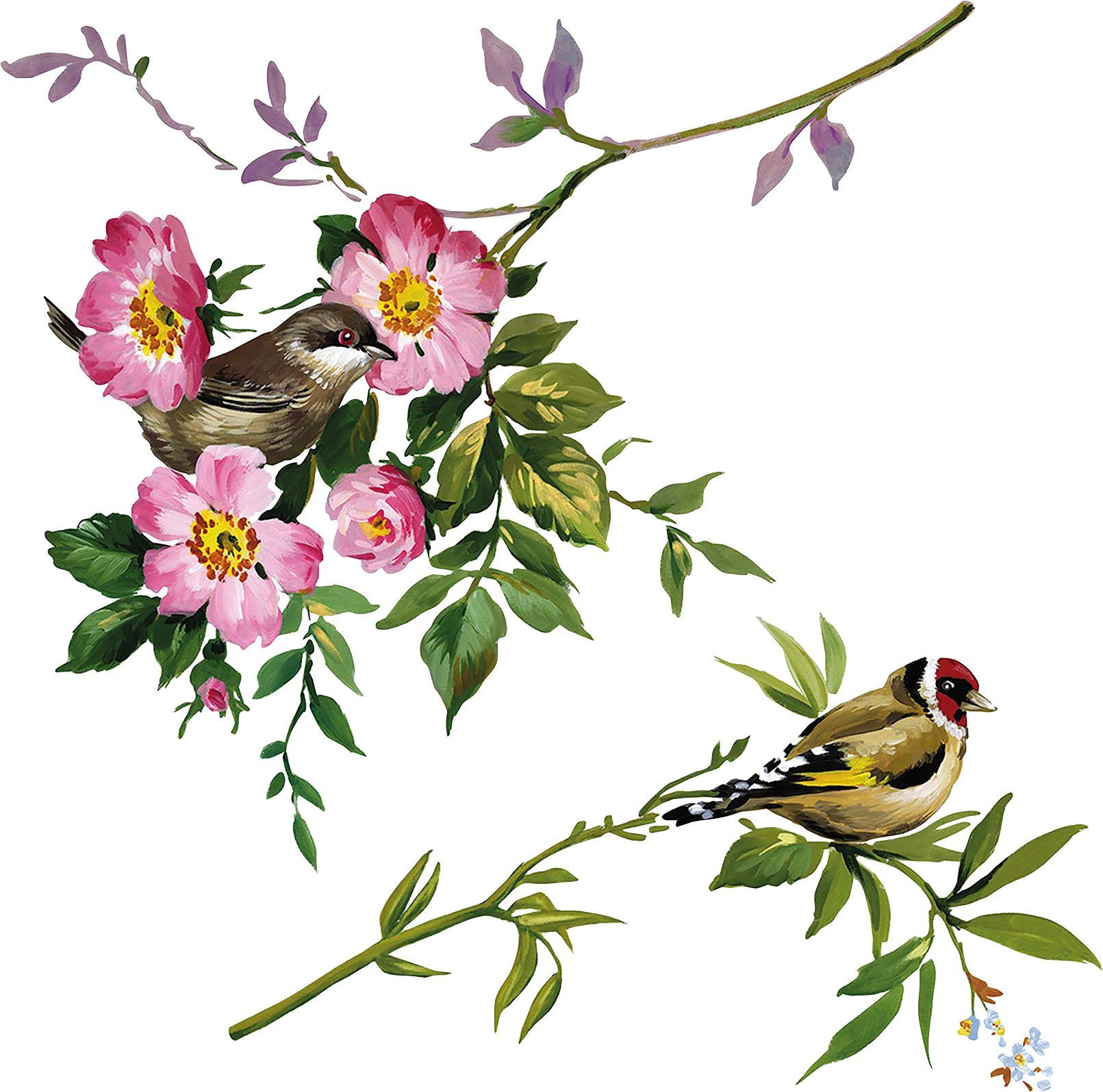 Komar Raamdecoratie Spring Fever 31x31 cm (breedte x hoogte), zelfklevend (1 stuk)