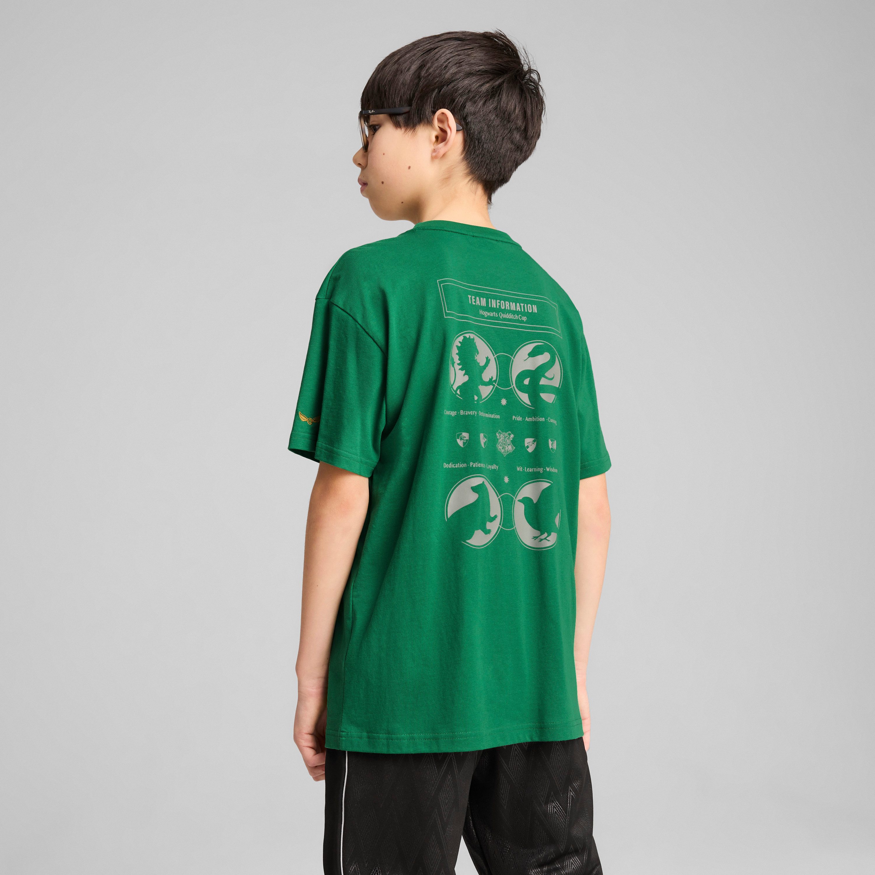 PUMA T-shirt X HARRY POTTER RELAXED GRAPHIC TEE jongens t-shirts maat 128 groen