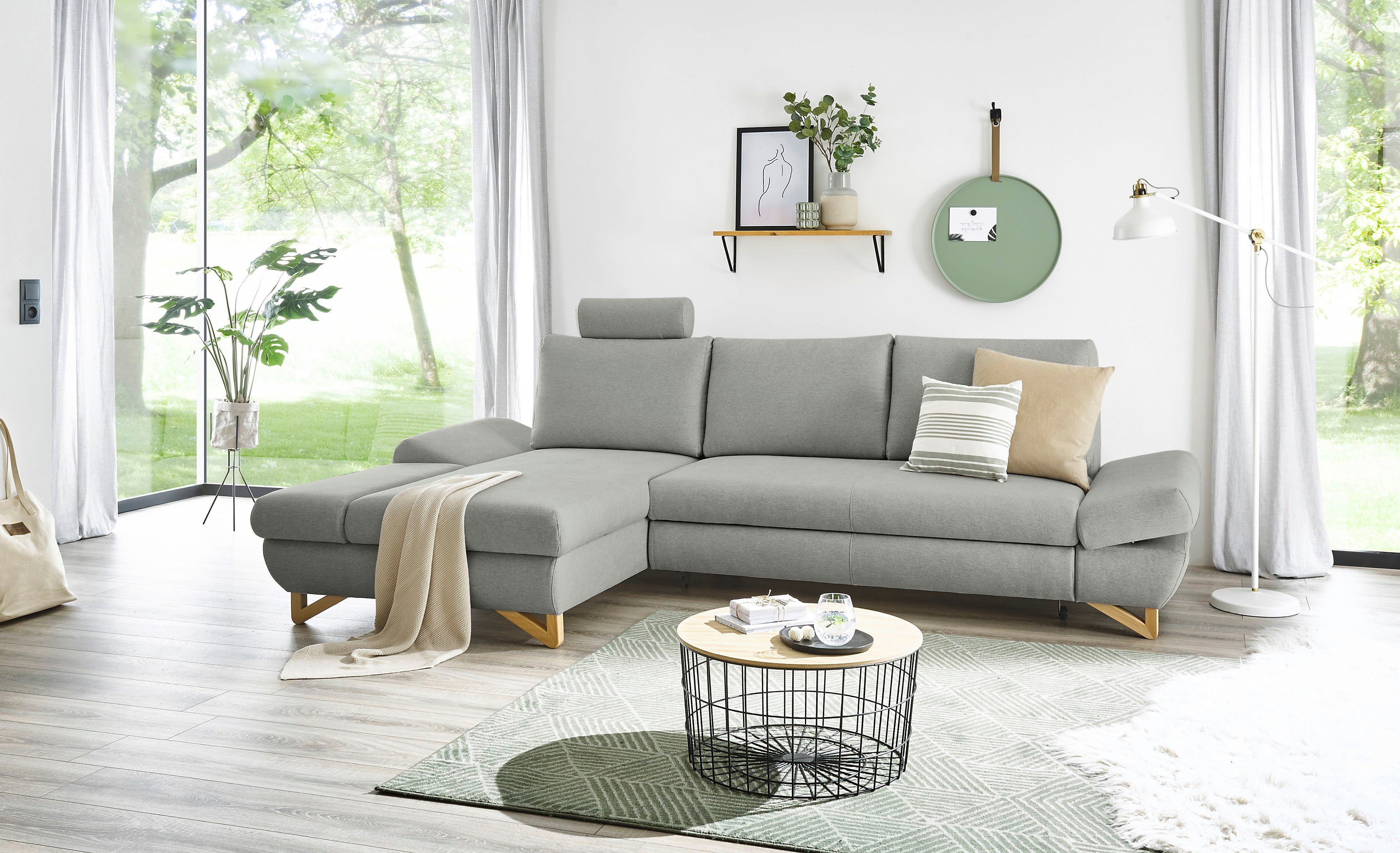 INOSIGN Slaapbank City/Giron comfortabele slaapbank (ligoppervlak 245 x 138 cm) en bedlade