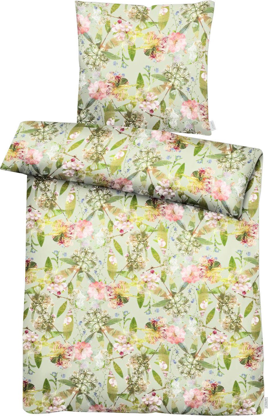 APELT Overtrekset Helen Een bloemendroom! (2-delig) dekbedovertrekken maat 1x 135x200 cm groen