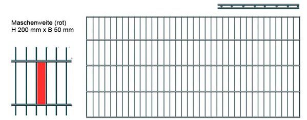 Peddy Shield Dubbelstaafmat hekwerk 103 cm hoog, 15 matten voor 30 m hek, zonder palen