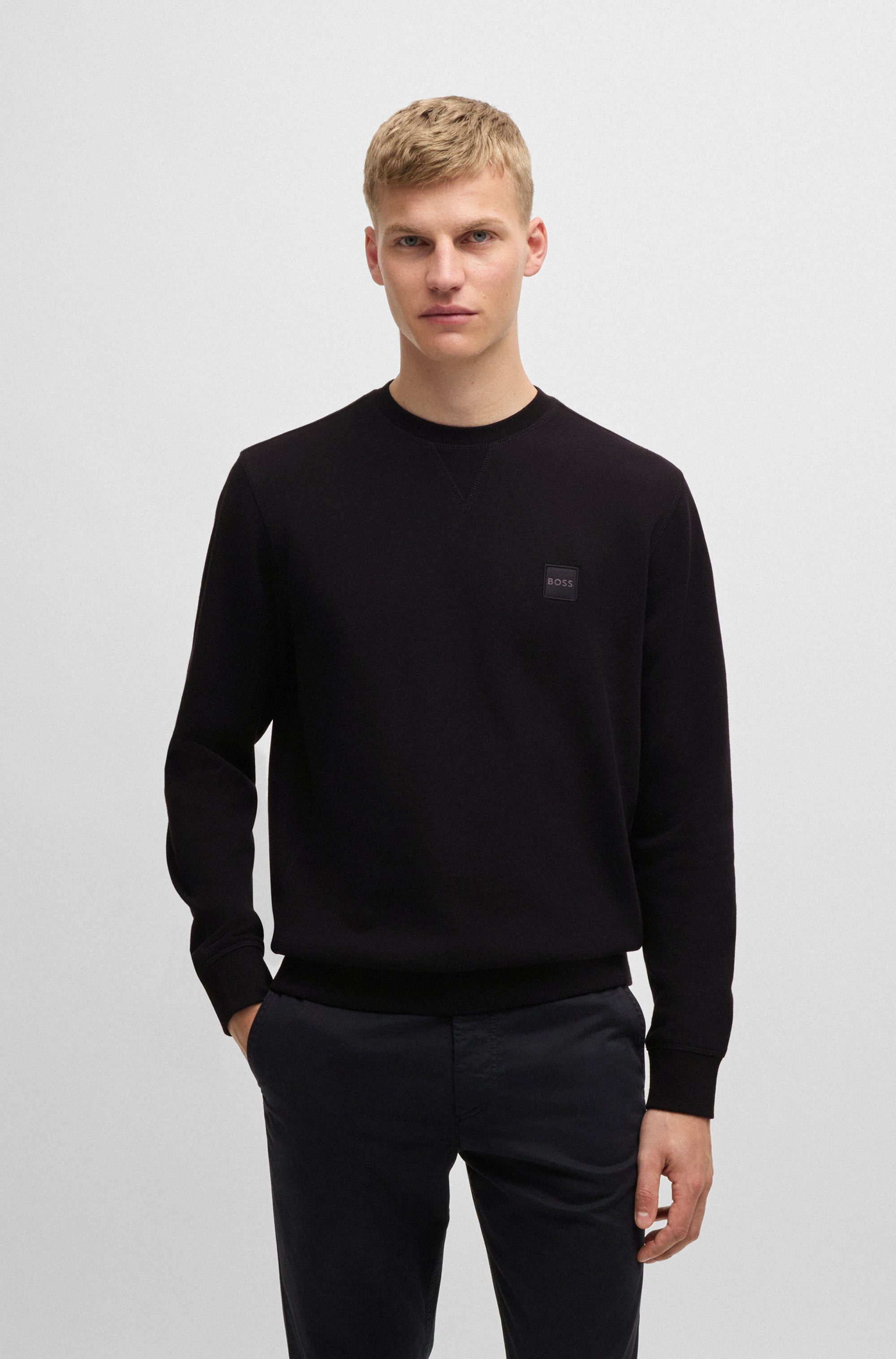 Boss Orange Sweatshirt Westart met boss logo-patch
