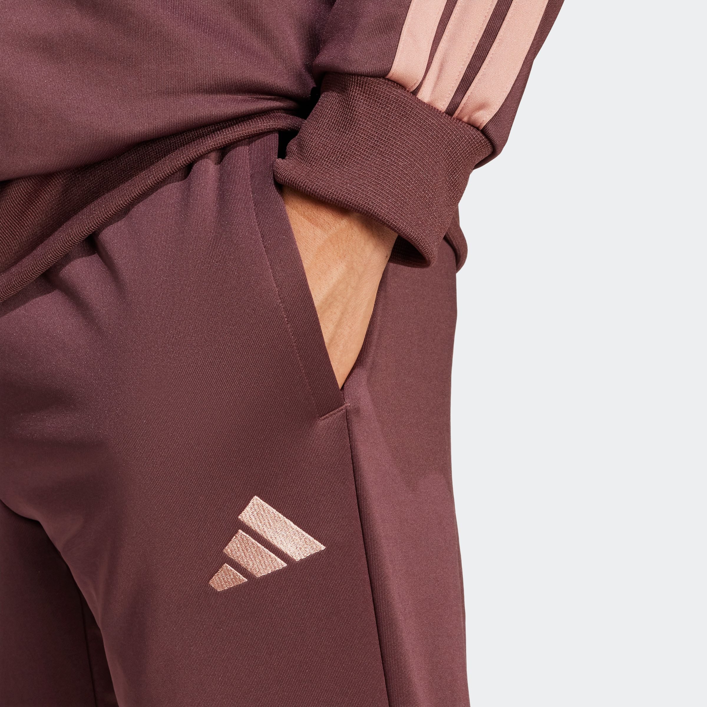 adidas Sportswear Trainingspak M 3S FT TT TS drie-strepen trainingspak van zacht french terry materiaal (2-delig)