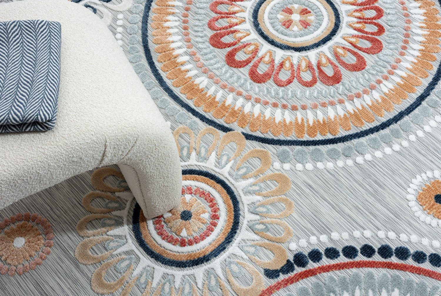 Myflair Möbel & Accessoires Vloerkleed Loop, MAGAZIJNOPRUIMING! modern ontwerp, hoog-laag effect, geschikt voor buiten, balkon, terras