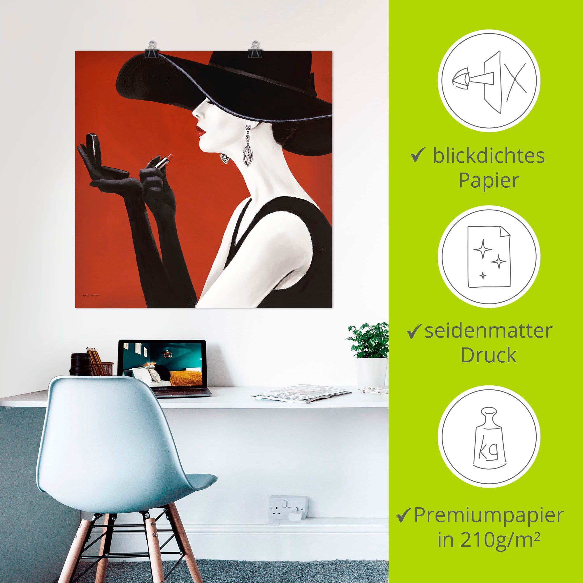 Artland Artprint Chapeau II als artprint op linnen, poster, muursticker in verschillende maten