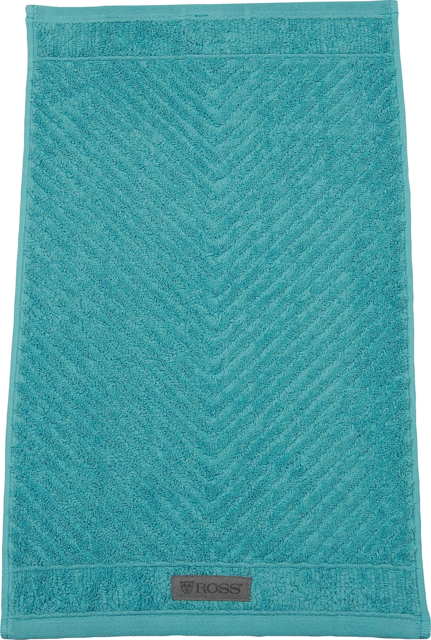 ROSS Gastendoek Smart Uni-rib met velourslabel (6-delig)