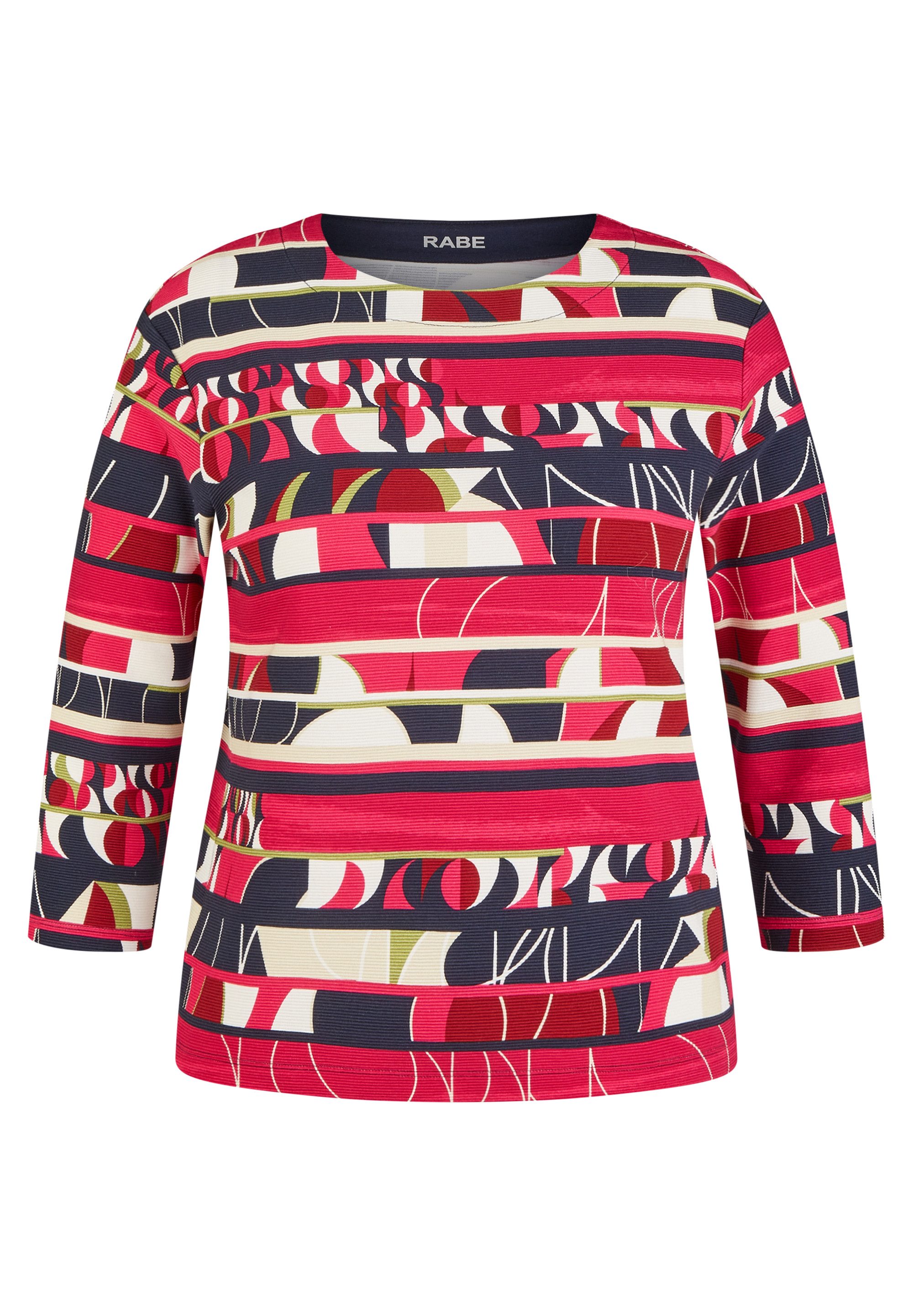 Rabe Shirt met 3/4 mouwen met abstract motief