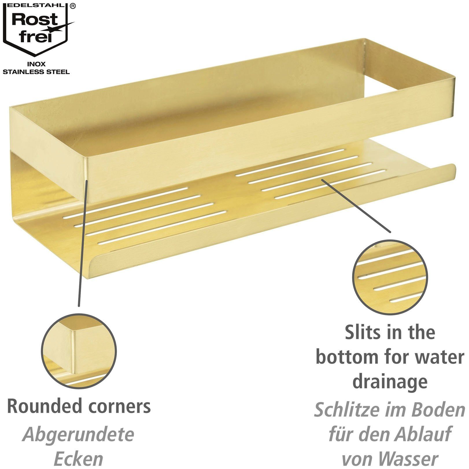 WENKO Badkamerrekje Turbo-Loc® Genova Bevestigen zonder boren