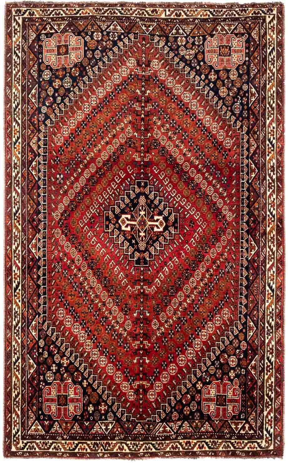 morgenland Wollen kleed Shiraz medaillon 253 x 164 cm Uniek exemplaar met certificaat