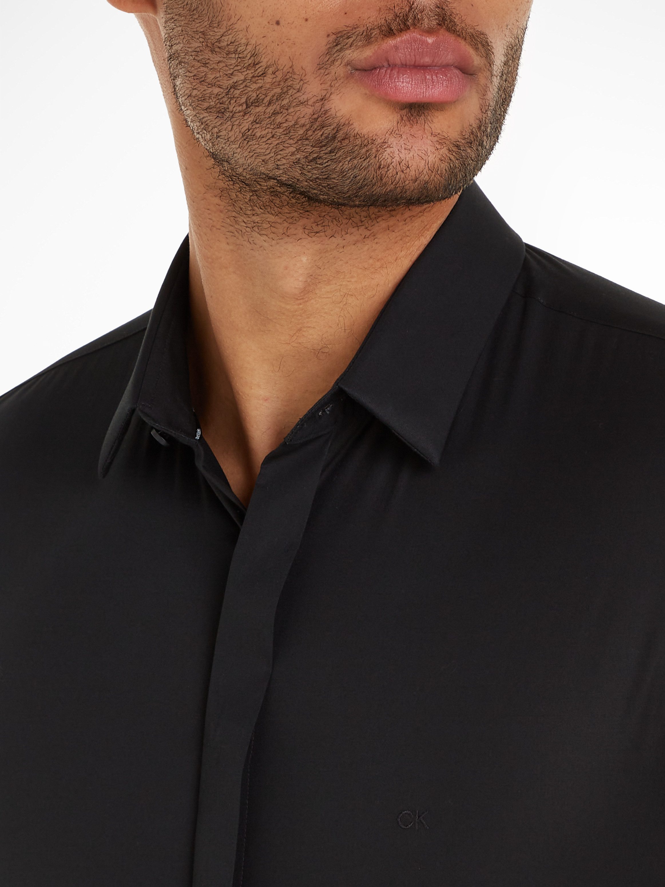 Calvin Klein Overhemd met lange mouwen POPLIN HP EXTRA SLIM SHIRT