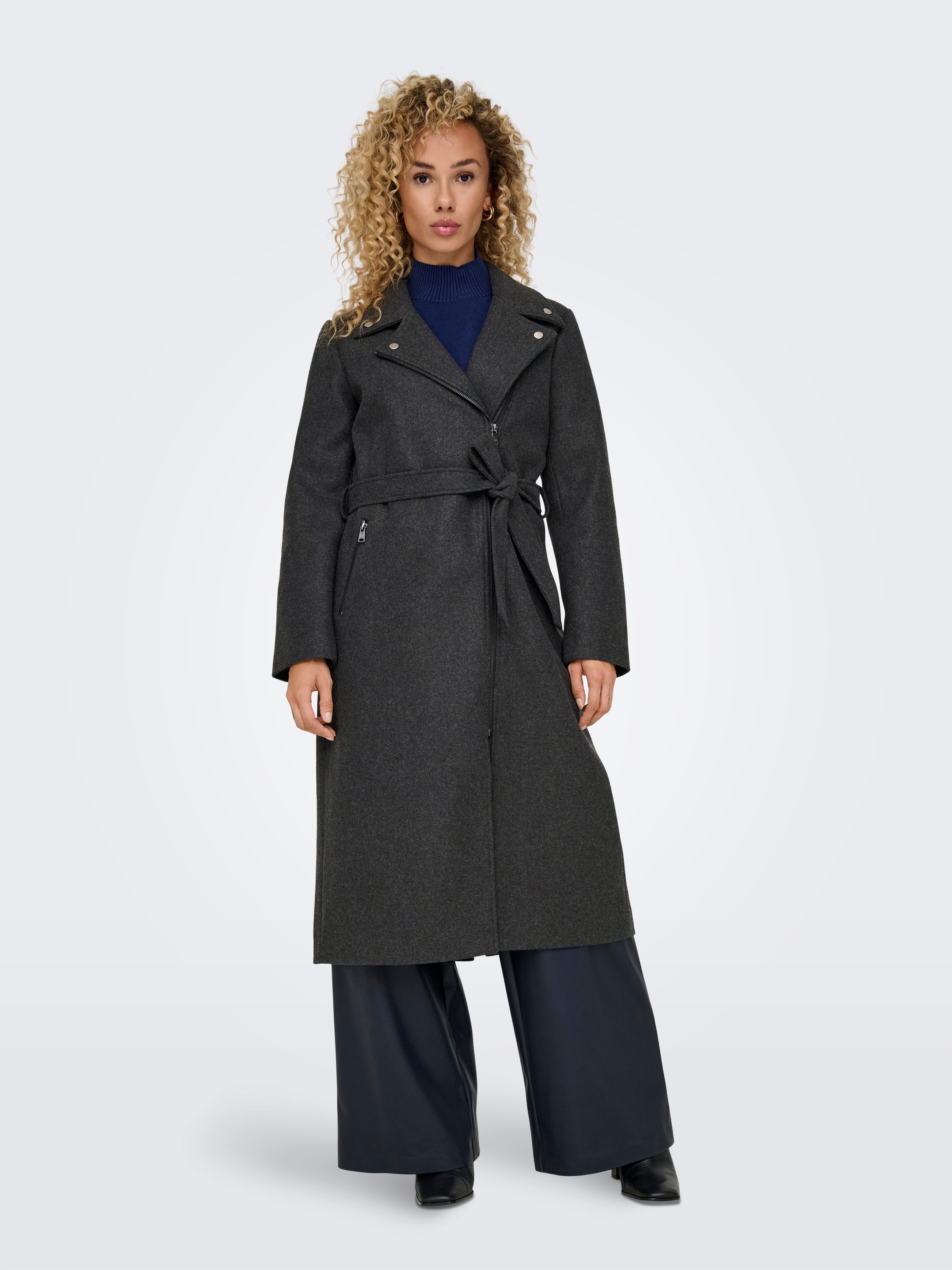 Only Lange jas ONLAUGUSTA LIFE BIKER COAT CC OTW