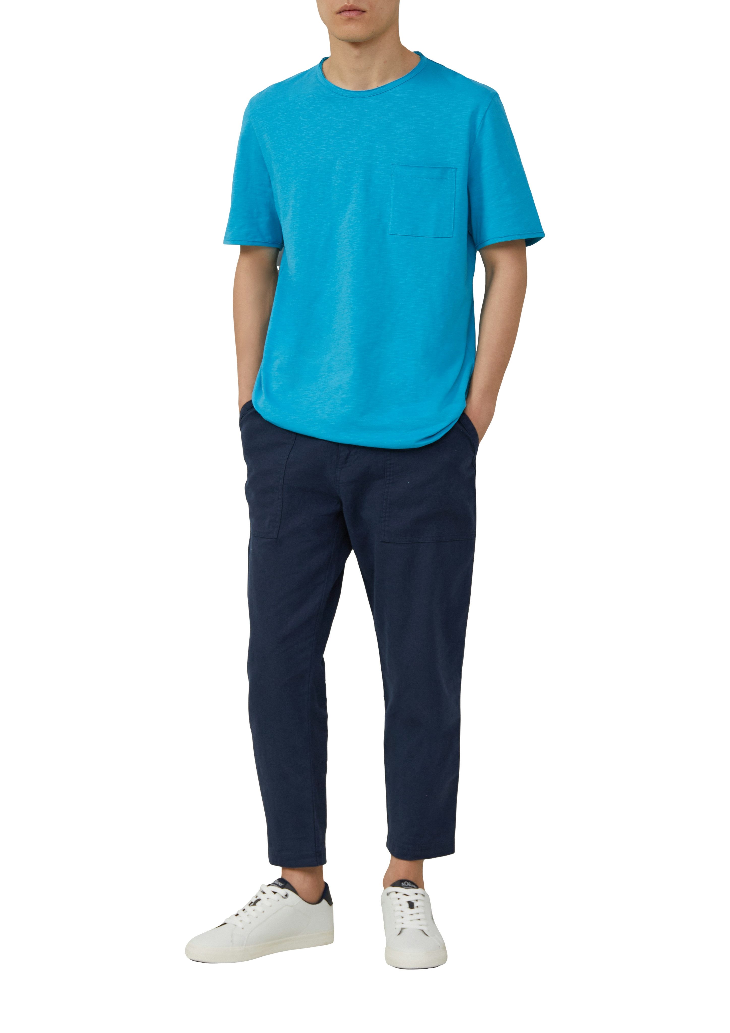 s.Oliver T-shirt met ongezoomde randen