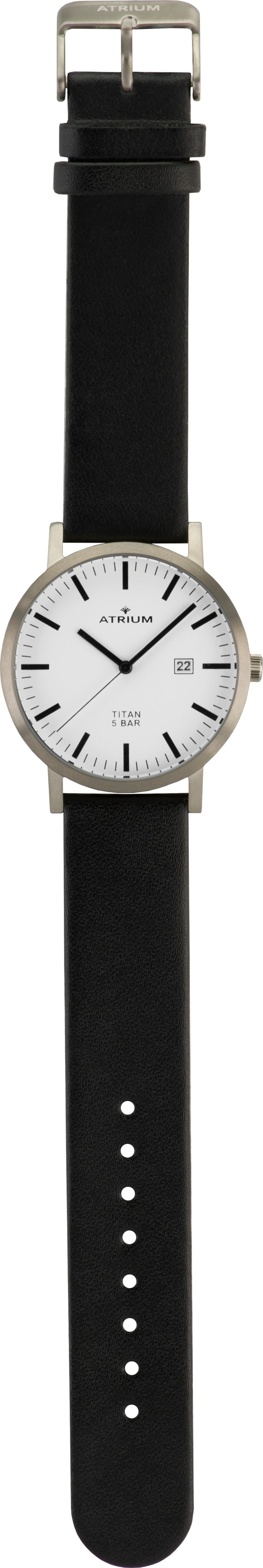Atrium Kwartshorloge Horloge, herenhorloge, leren band, analoog