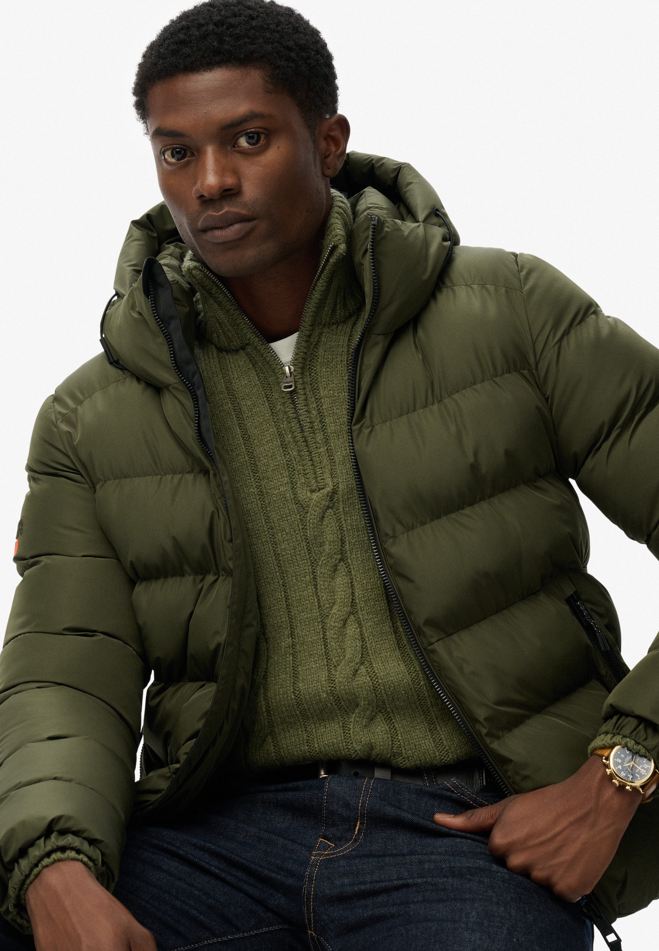 Superdry Gewatteerde jas HOODED SPORTS PUFFER JACKET