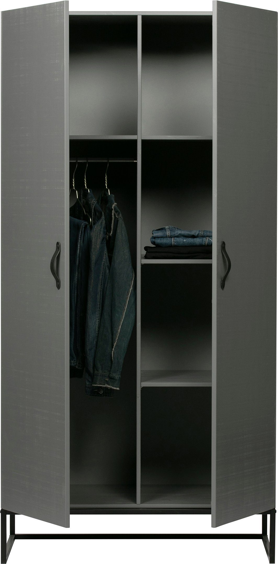 WOOOD Kledingkast MORRIS met kledingstang, massief dennenhout h 195 cm x b 100 cm
