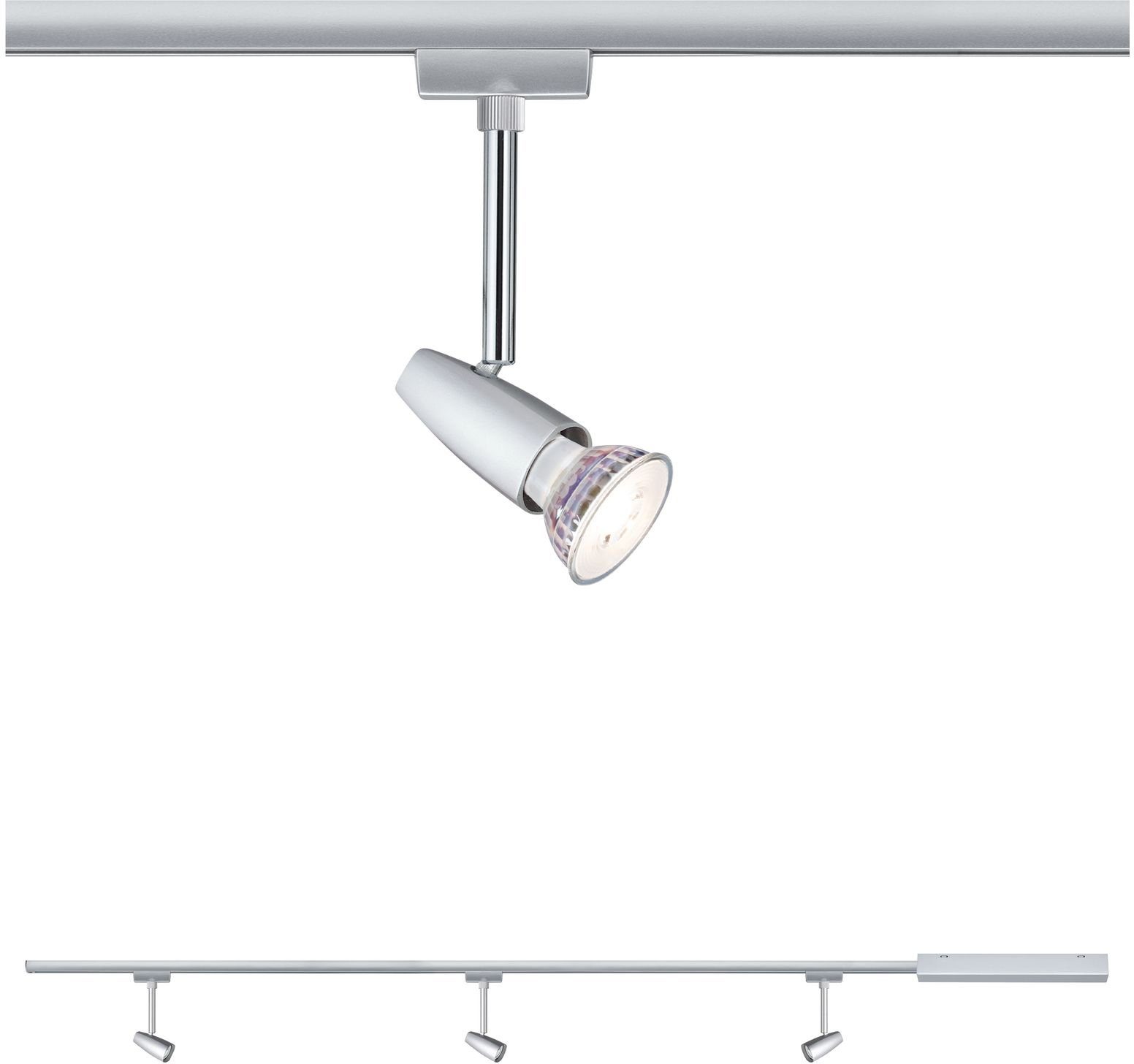 Paulmann Railsysteem-lampen URail Set Barelli max 3x10W GU10 Chroom mat-Chroom (1-delig)