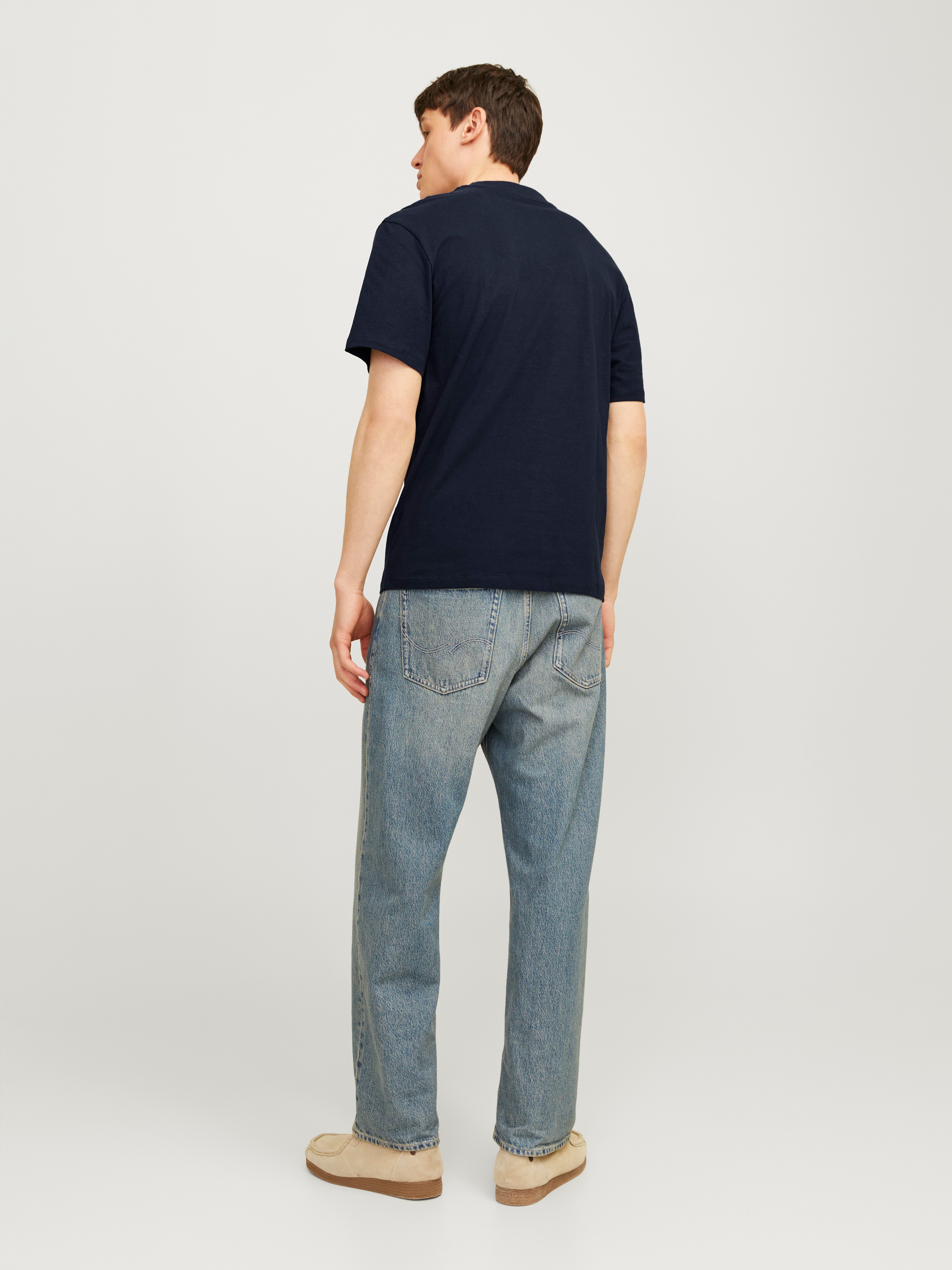 Jack & Jones Shirt met ronde hals JJECALEB VARSITY TEE SS O-NECK NOOS
