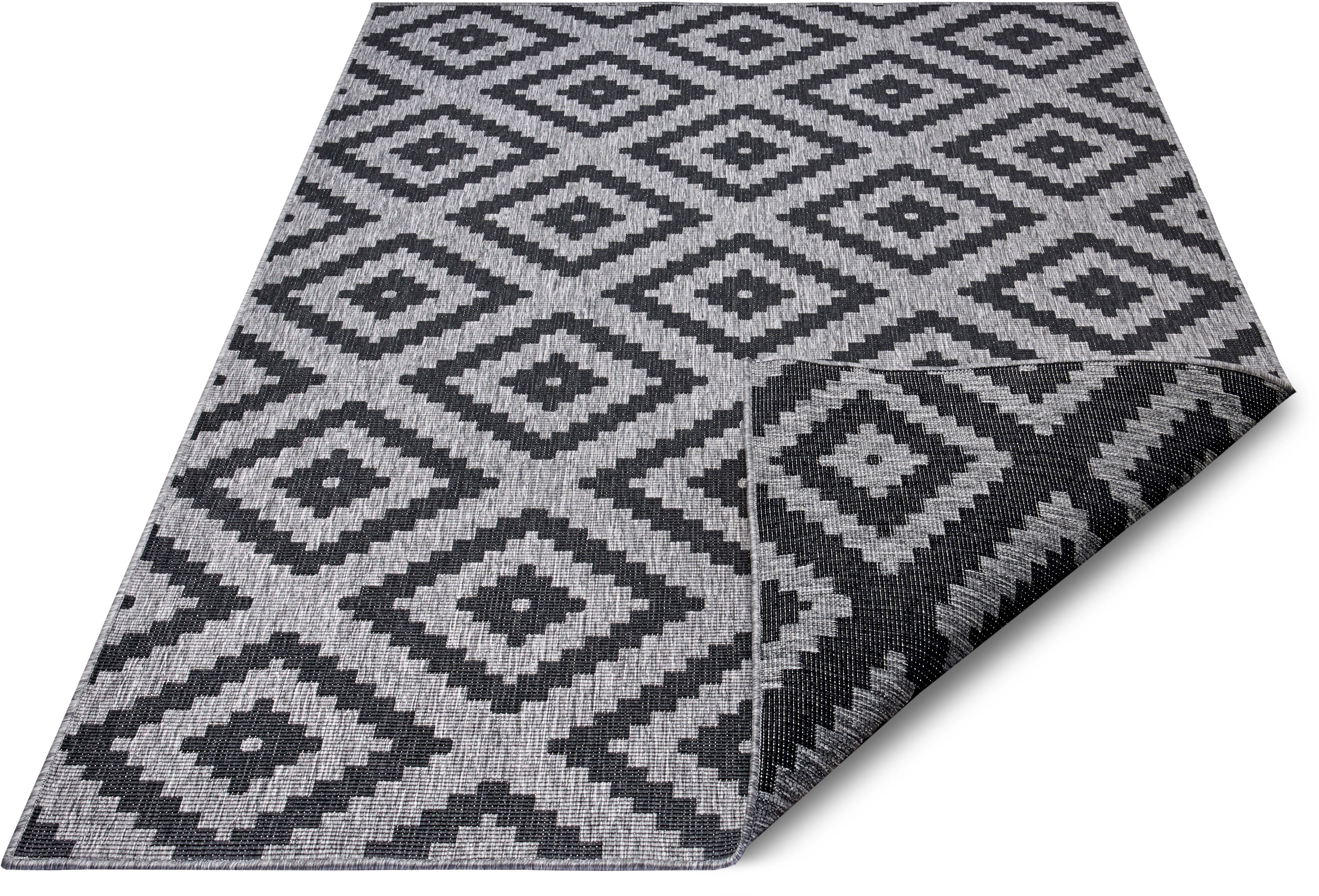 NORTHRUGS Vloerkleed Malta tweezijdig te gebruiken kleed Binnen- en buitengebruik, weerbestendig, balkon, terras, ruit, loper, woonkamer