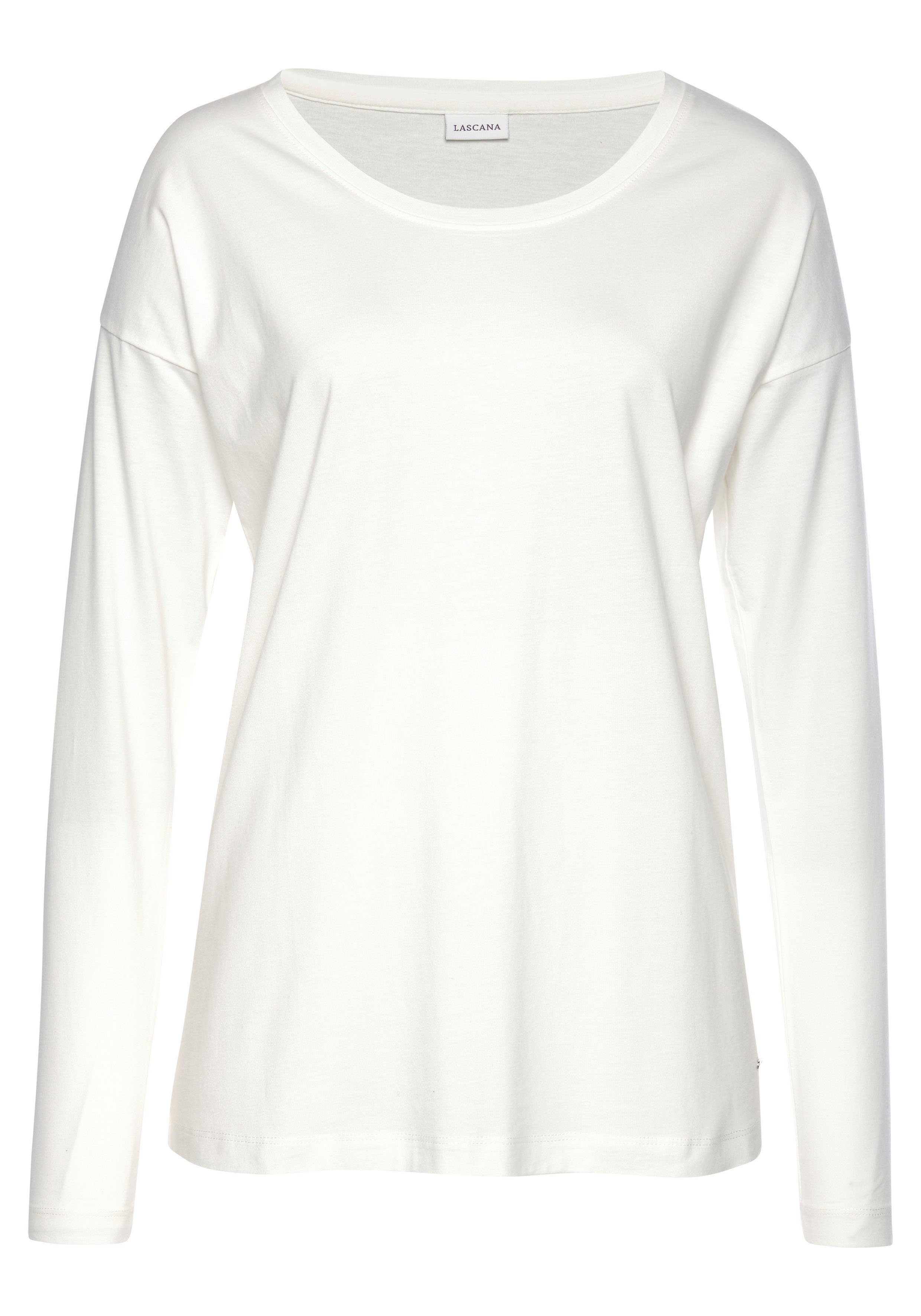 Lascana Pyjama top met afhangende schouders