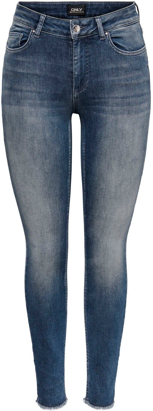 Only Ankle jeans ONLBLUSH met franjezoom