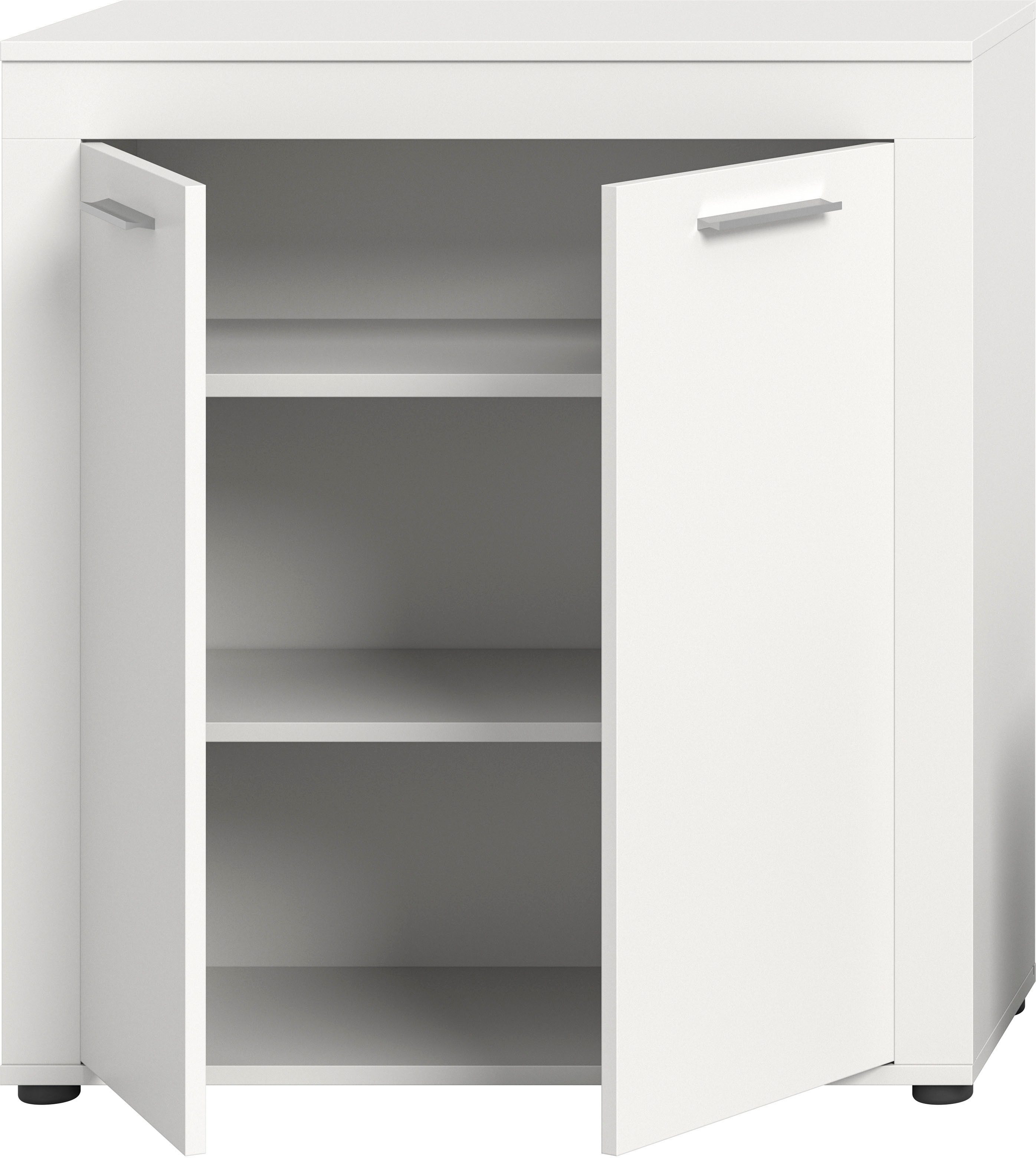 INOSIGN Highboard Aosta, Hoogte 88 cm, in verschillende kleuren met 2 deuren en 3 vakken, woonkamer, commode, kast