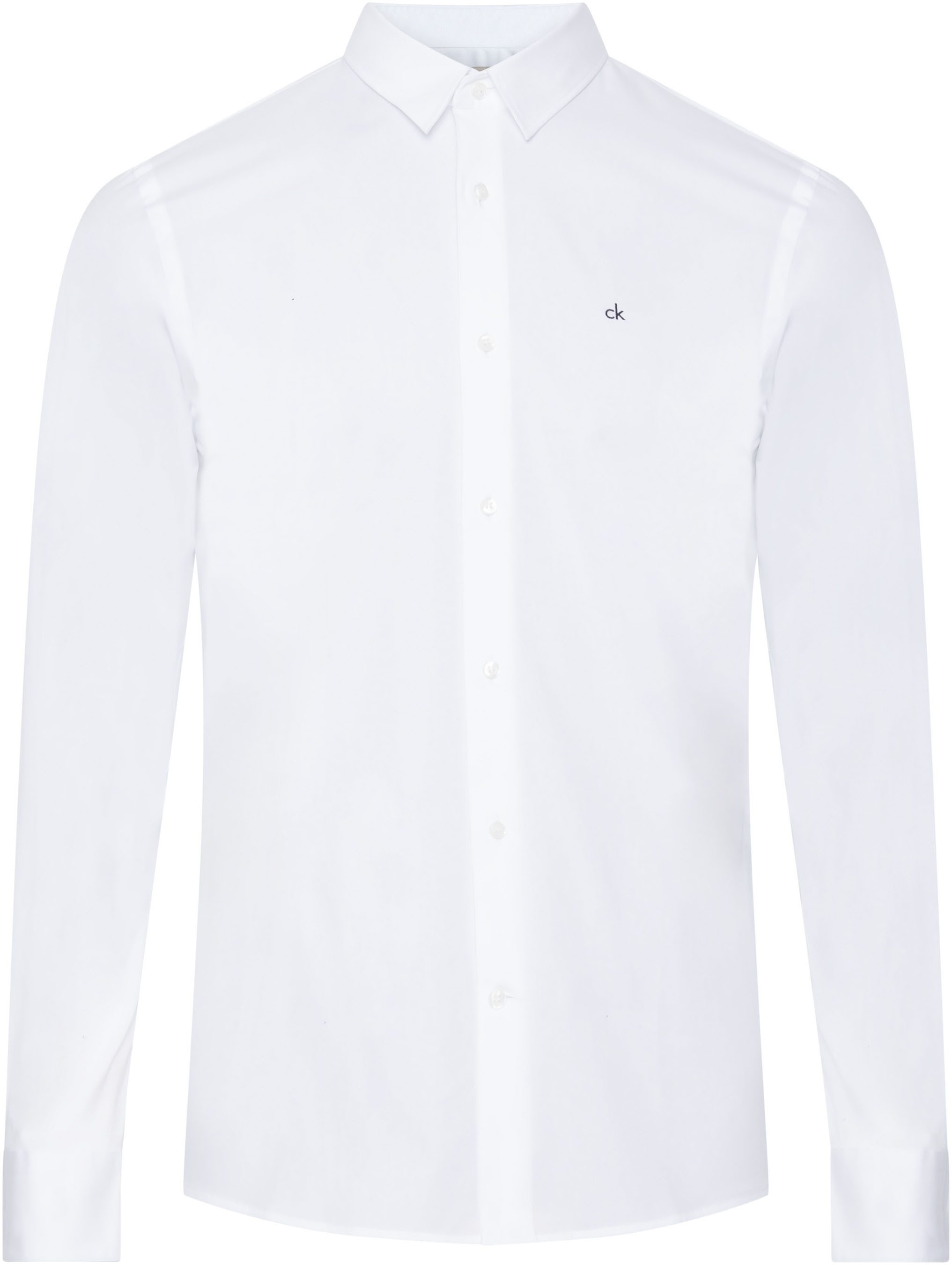Calvin Klein Businessoverhemd STRETCH POPLIN SLIM SHIRT met calvin klein-logo op de borst