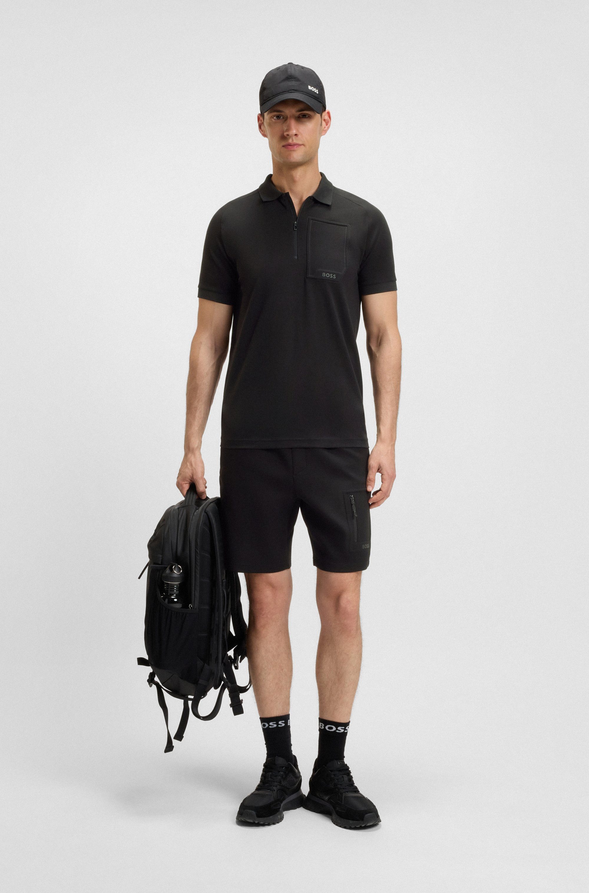 BOSS GREEN Poloshirt Polo Urban Tech met vochtafvoerende en snel drogende eigenschappen