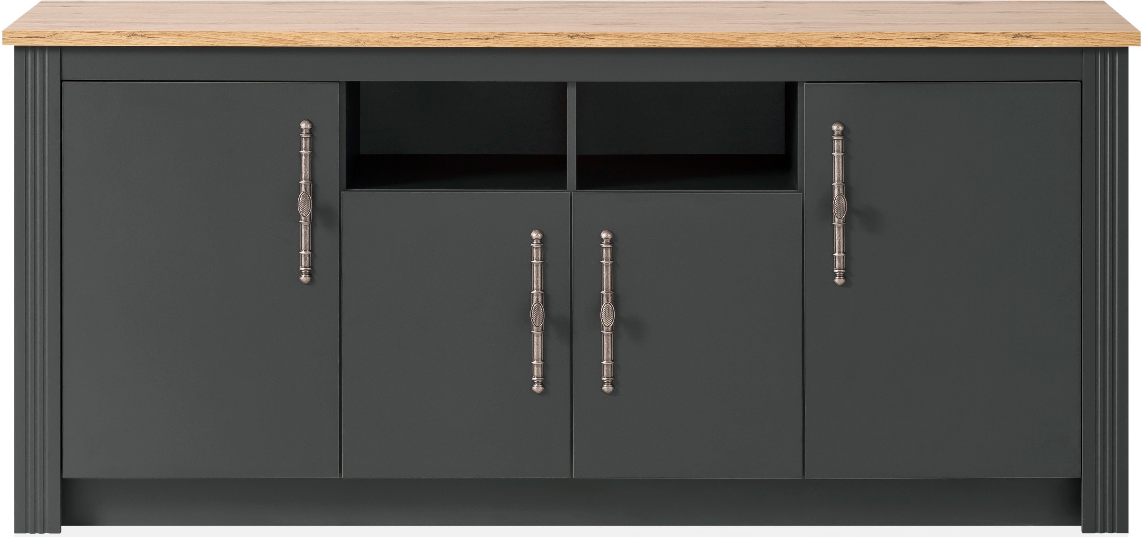 Kochstation Gootsteenkast KS-Westminster in romantische landelijke stijl, breedte 204 cm, exclusief by otto