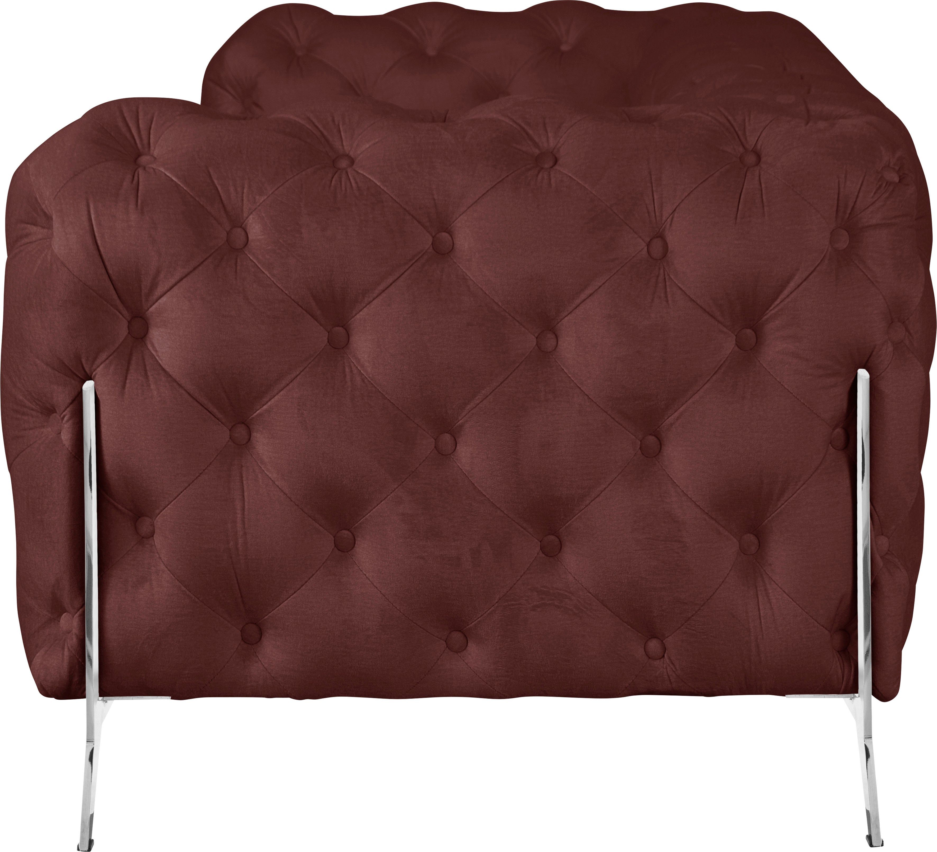 Leonique Chesterfield-bank Amaury luxueuze capitonnage, moderne chesterfield look, kleur van de poten ter keuze