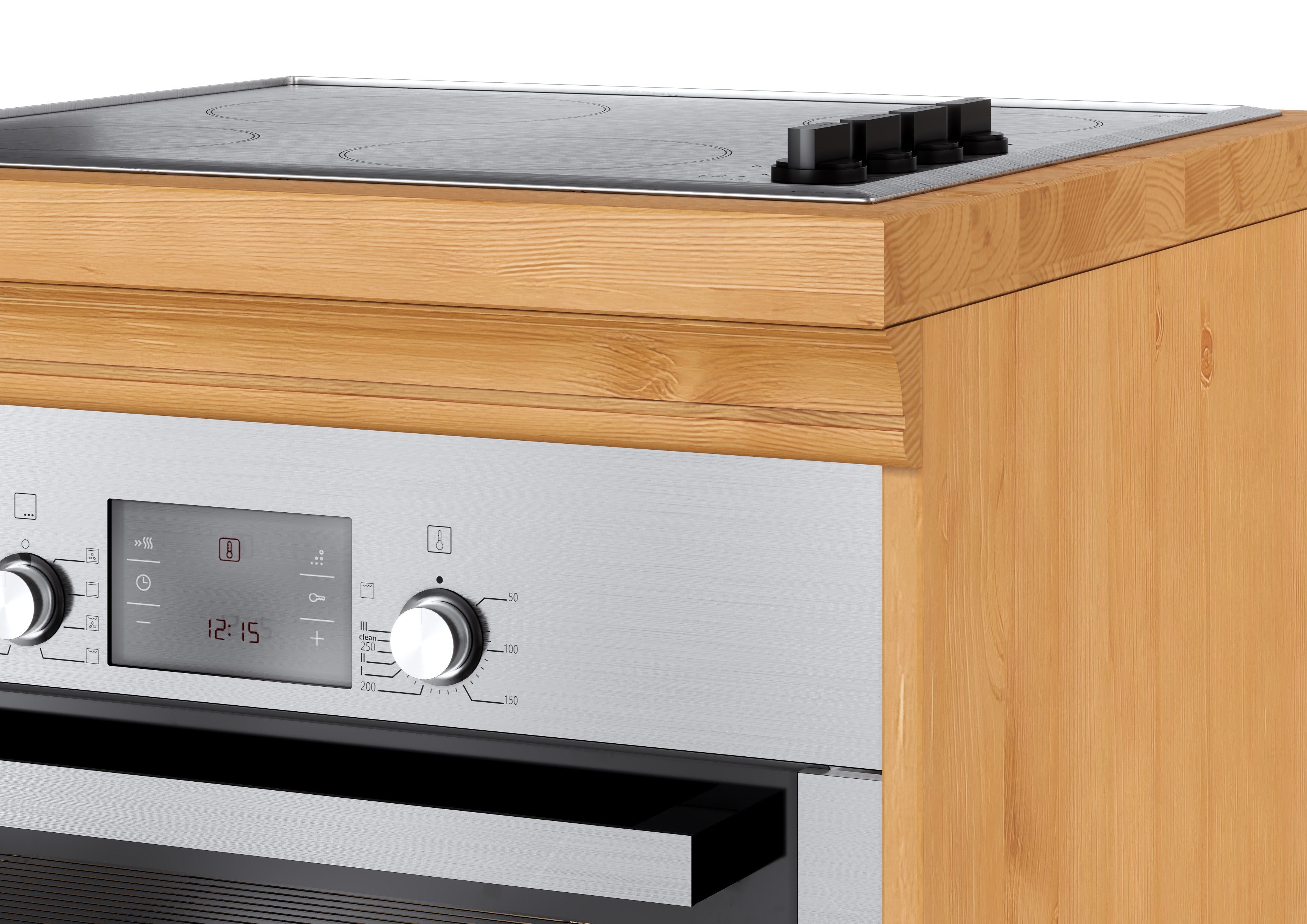 Home affaire Ombouwkast voor oven Rügen Breedte 60 cm, massief grenen, nismaat fornuis B/D/H 56,7/54,2/60,5 cm