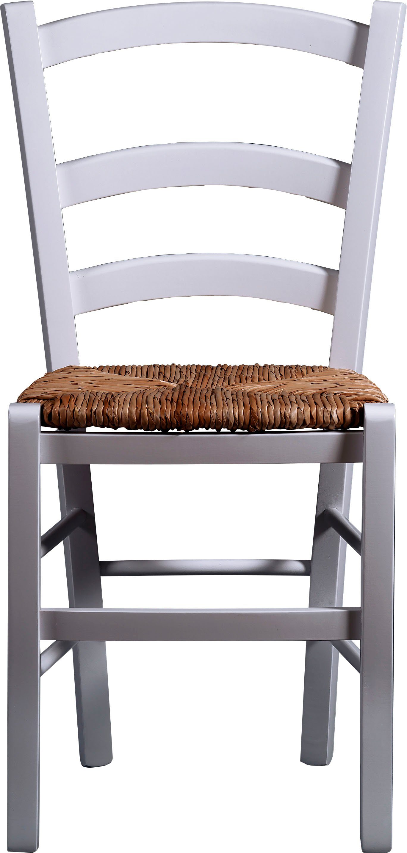Home affaire Eetkamerstoel Super Paesana van massief beukenhout met zitting van grasvlechtwerk (set, 2 stuks)