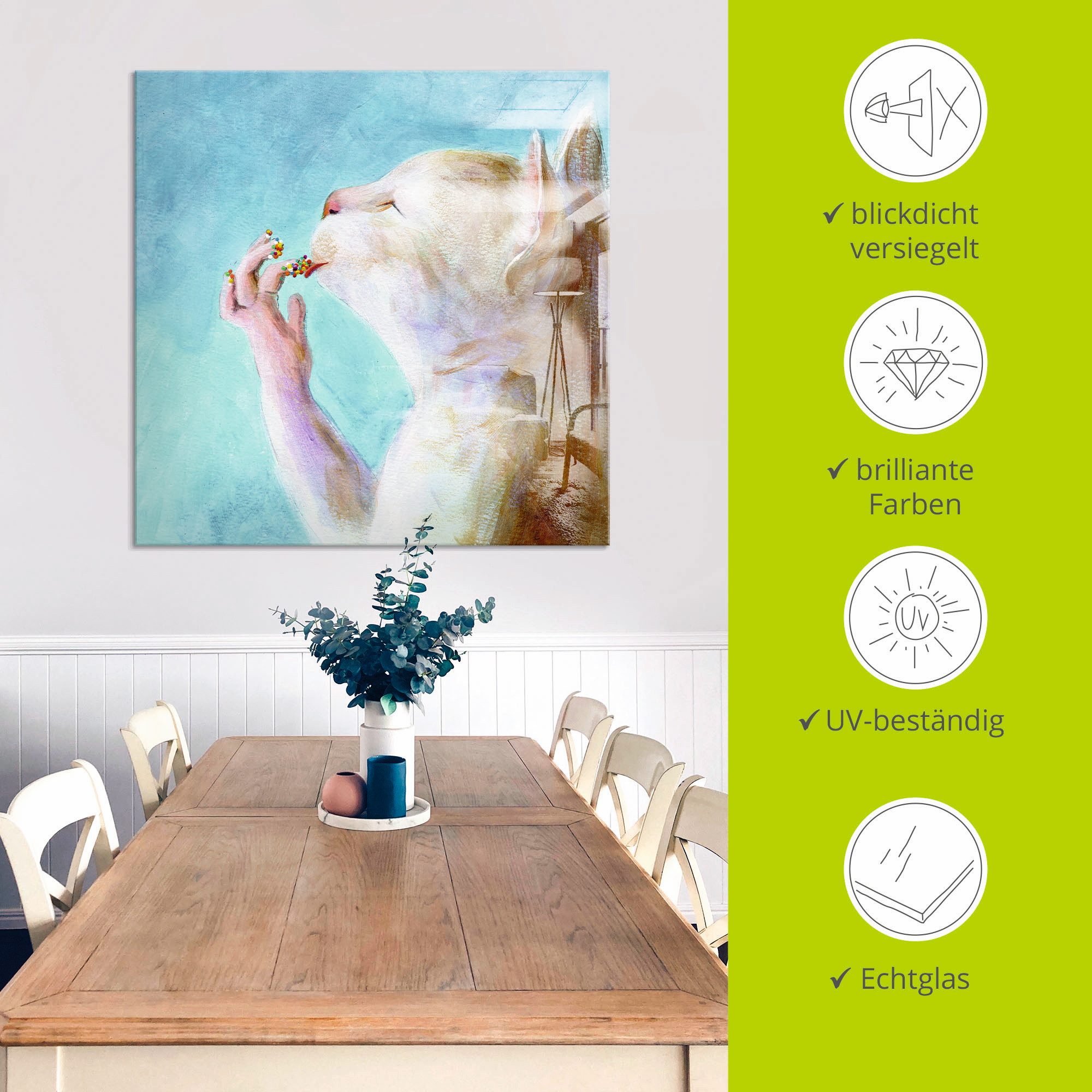 Artland Print op glas Zoetekauw in verschillende maten