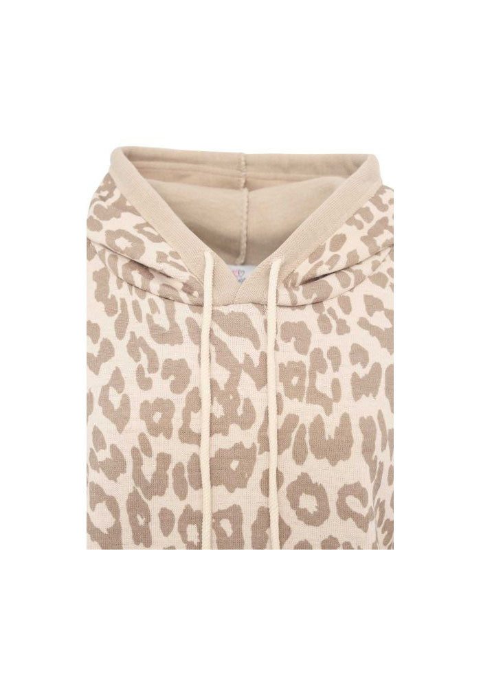 Zwillingsherz Hoodie Luipaard met dubbellaagse verwerking