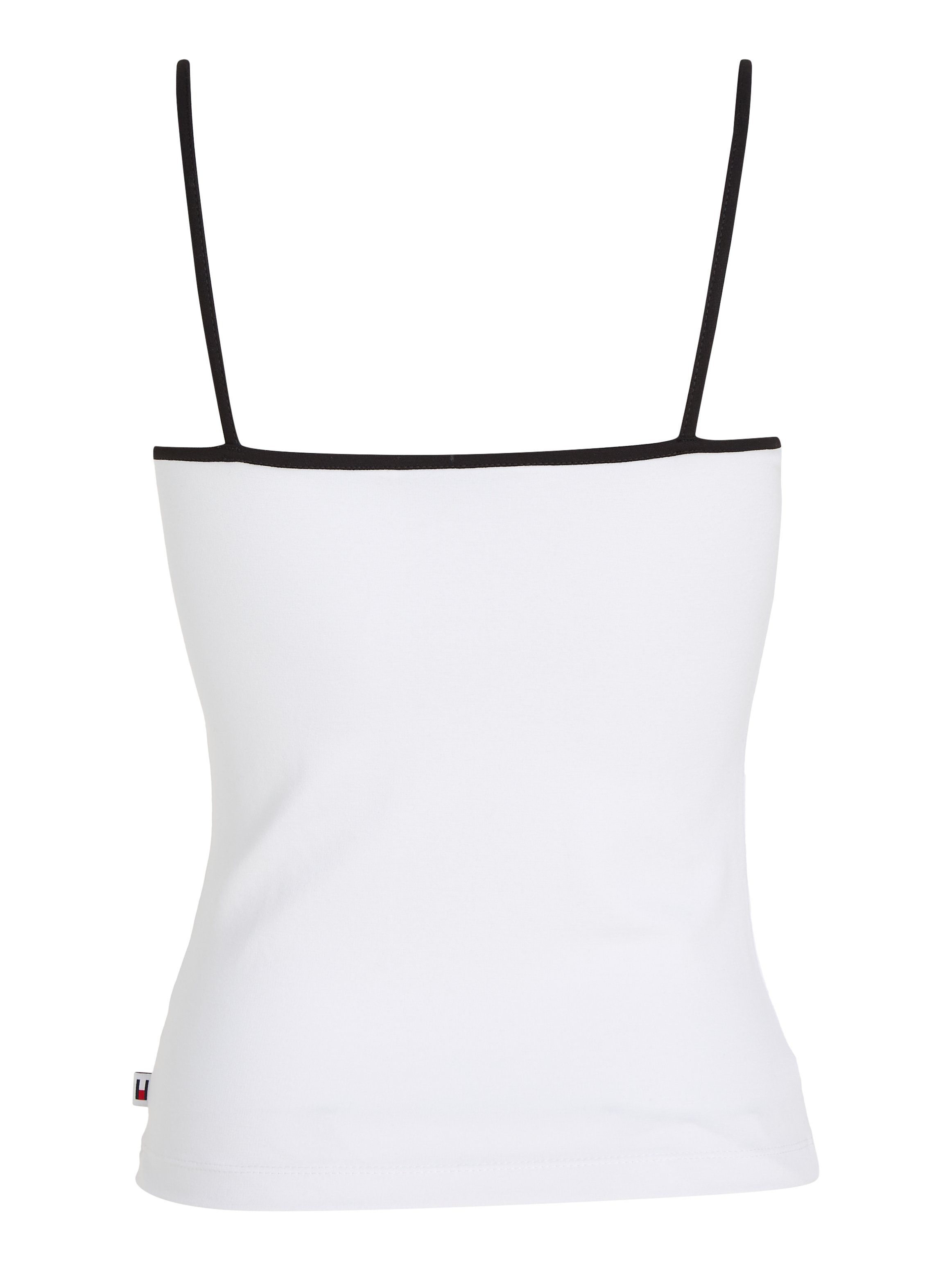 TOMMY JEANS Top met spaghettibandjes TJW SLIM SCRIPT BINDING TOP met -logo-opschrift