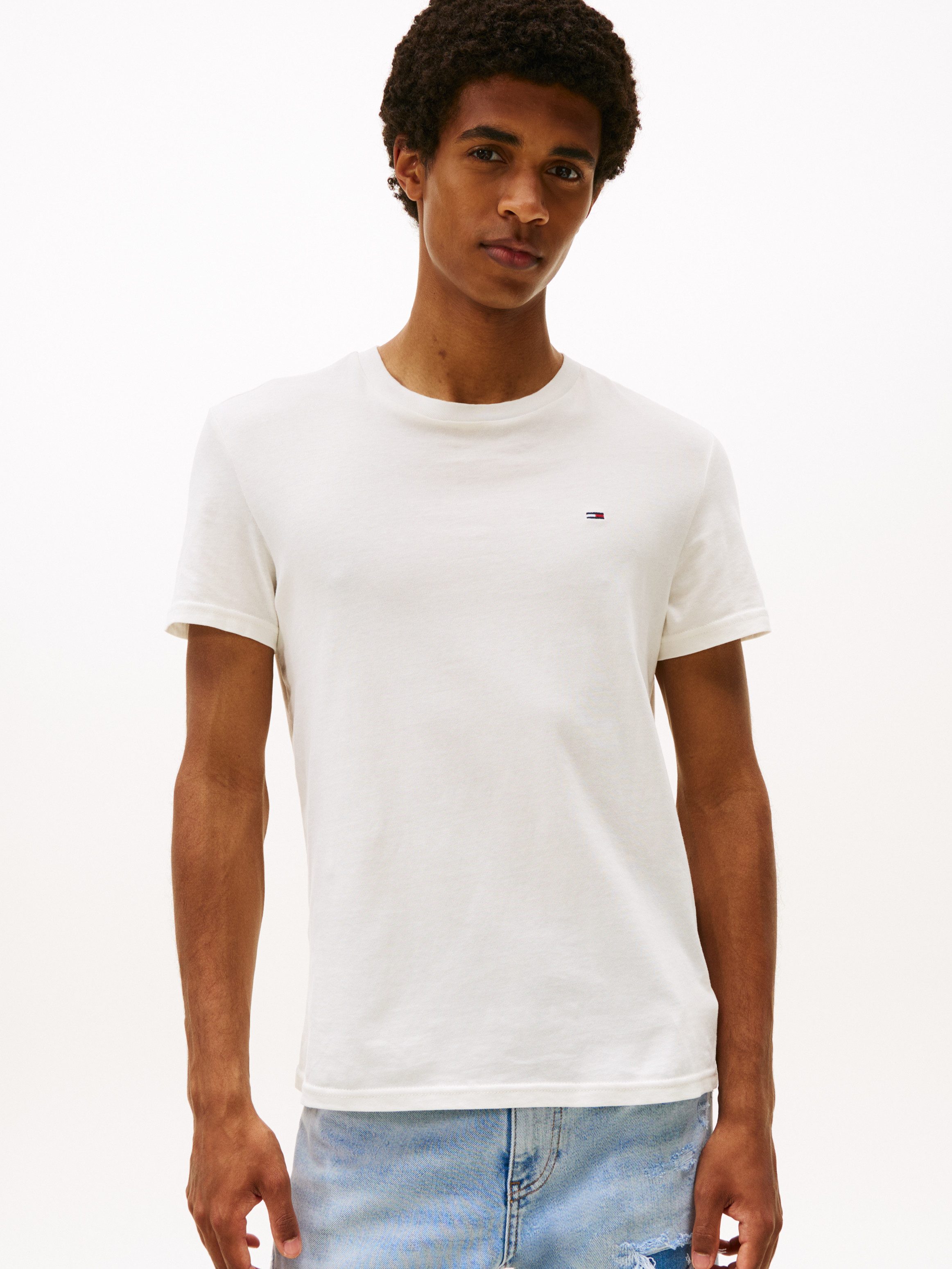TOMMY JEANS Shirt met ronde hals TJM XSLIM 2PACK JERSEY TEE EXT (Set van 2)