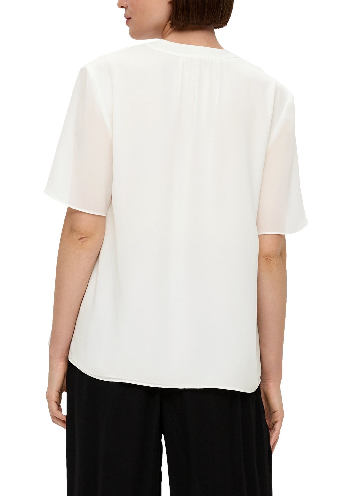 s.Oliver BLACK LABEL Shirtblouse met ingelegde plooi voor