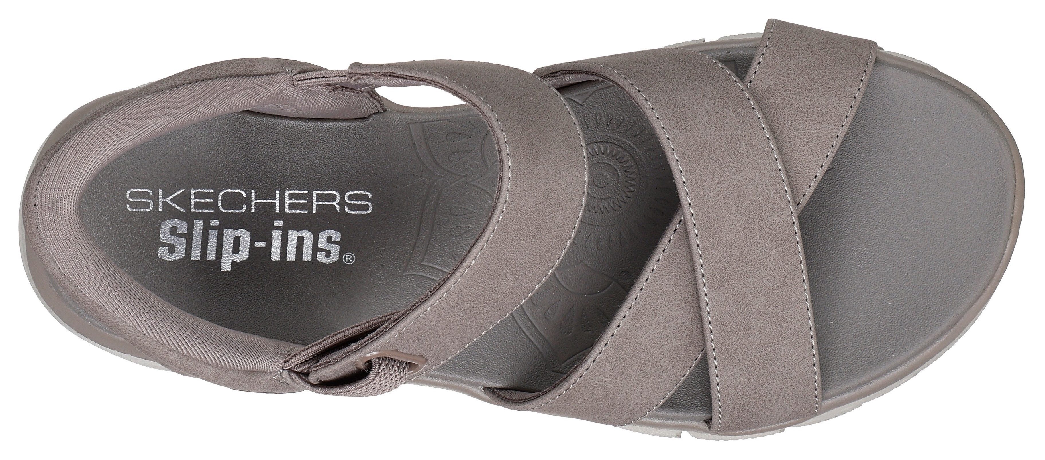 Skechers Sandalen EASY GOING-SOMEWHERE SUNNY , instapschoen, plateausandaal met slip-ins functie