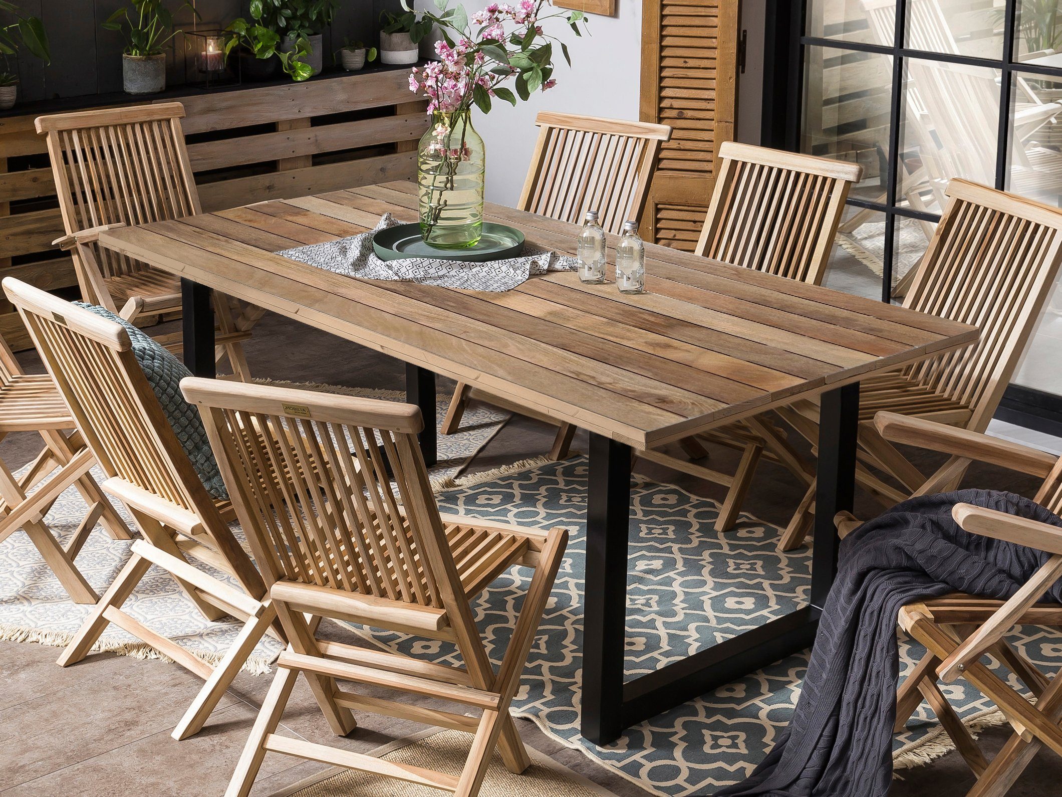 Home affaire Eettafel Aletsch gemaakt van onbehandeld hout, gerecycled steigerhout
