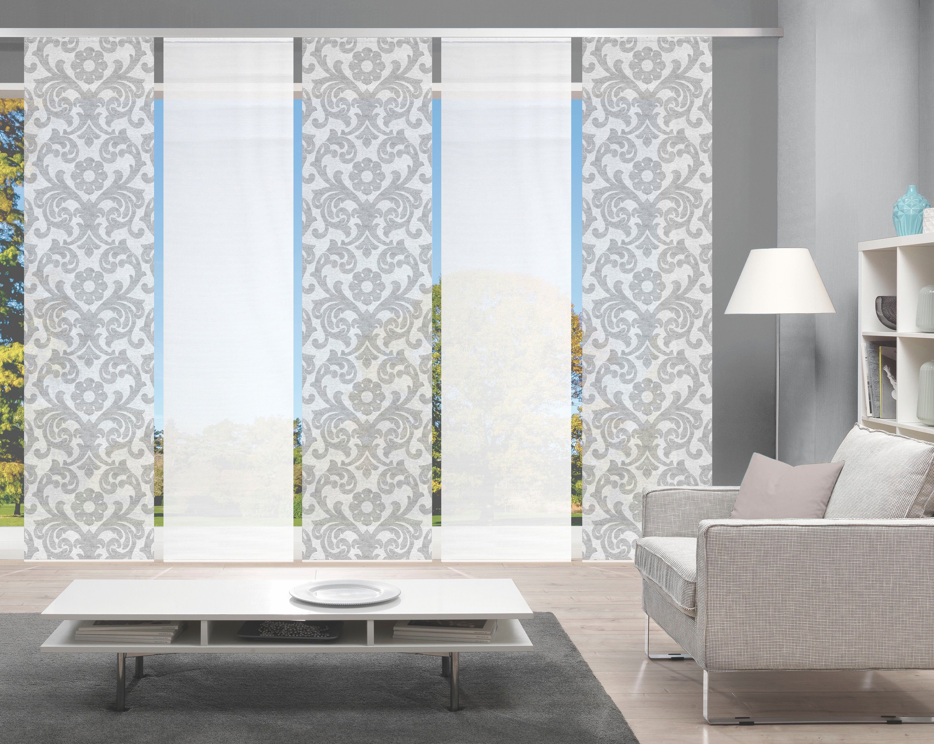 Vision S Paneelgordijn ORNAMIA set van 5 Bamboe-look, digitaal bedrukt (5 stuks)