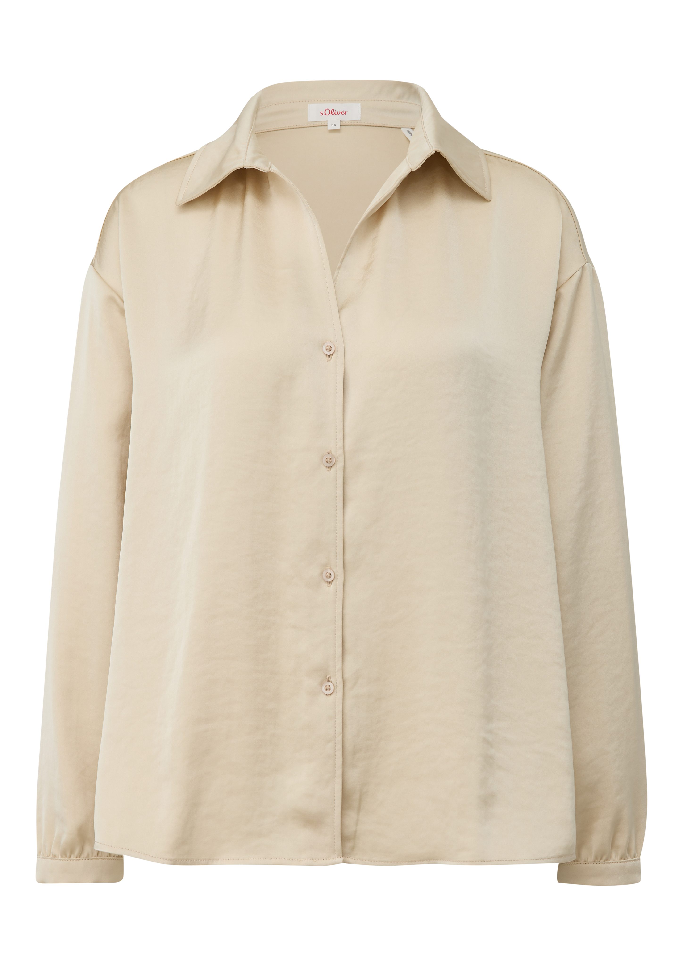 s.Oliver Blouse met lange mouwen met overhemdkraag