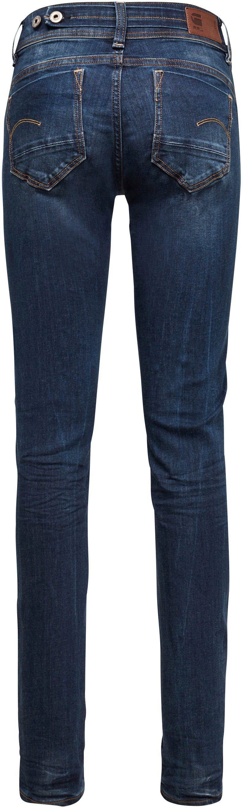 G-Star RAW Straight jeans Midge 5-pocketsmodel met markante stiknaden