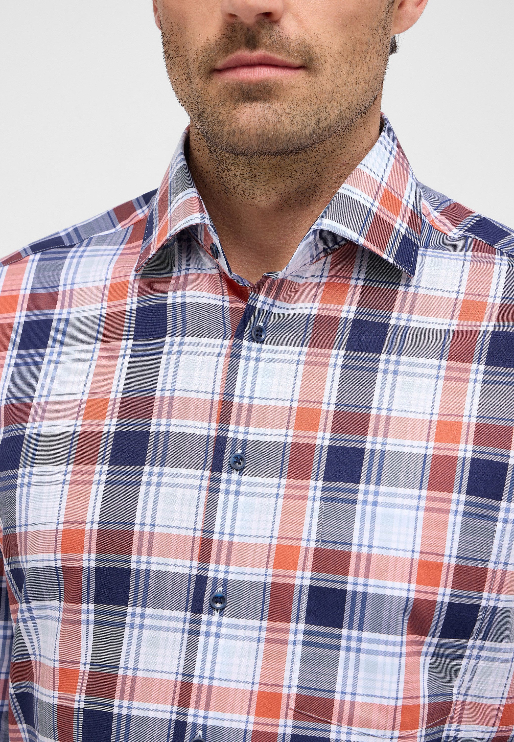 Eterna Overhemd met lange mouwen MODERN FIT NON IRON (strijkvrij)