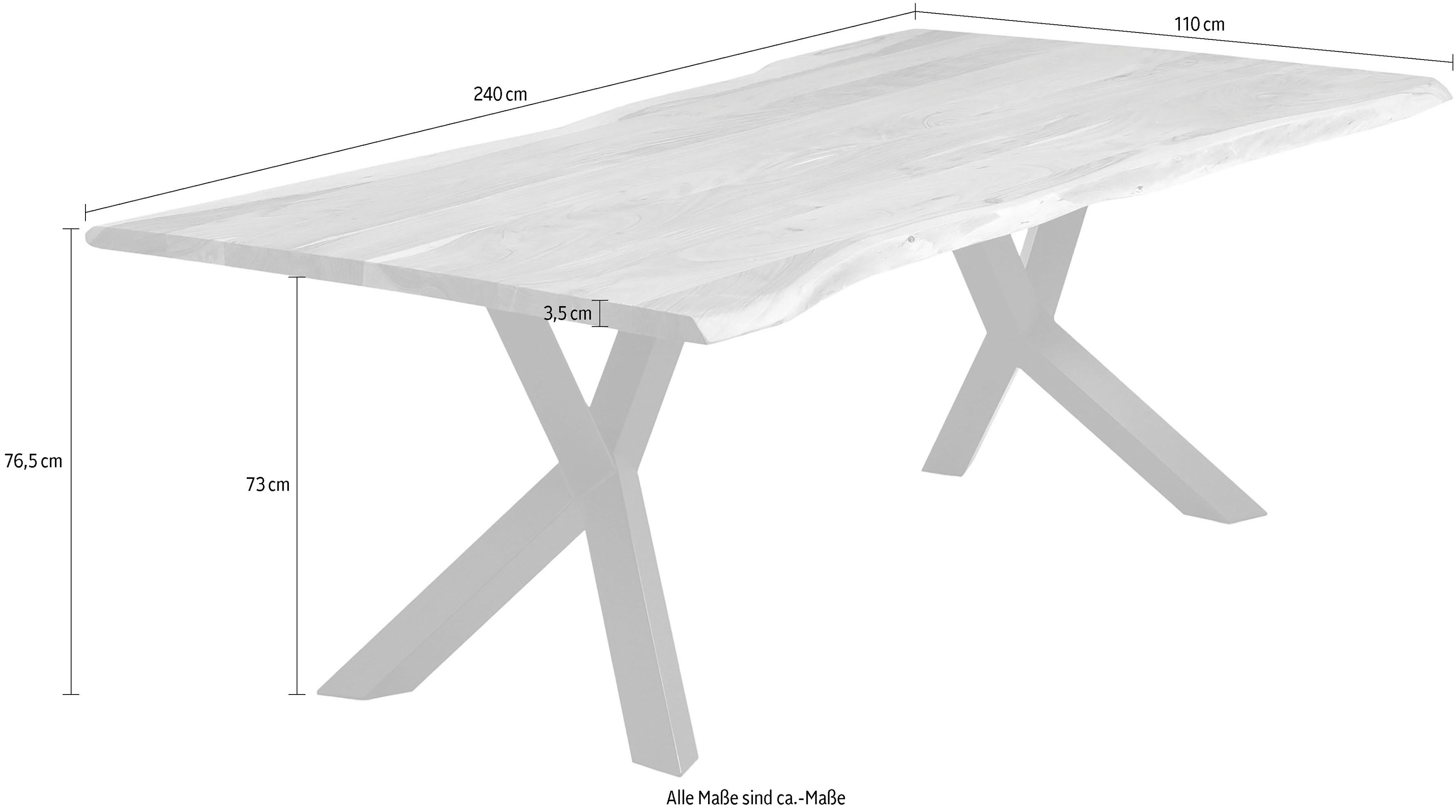 SalesFever Eettafel Designer tafel voor maaltijden Massief hout geolied en tweevoudig gewaxt