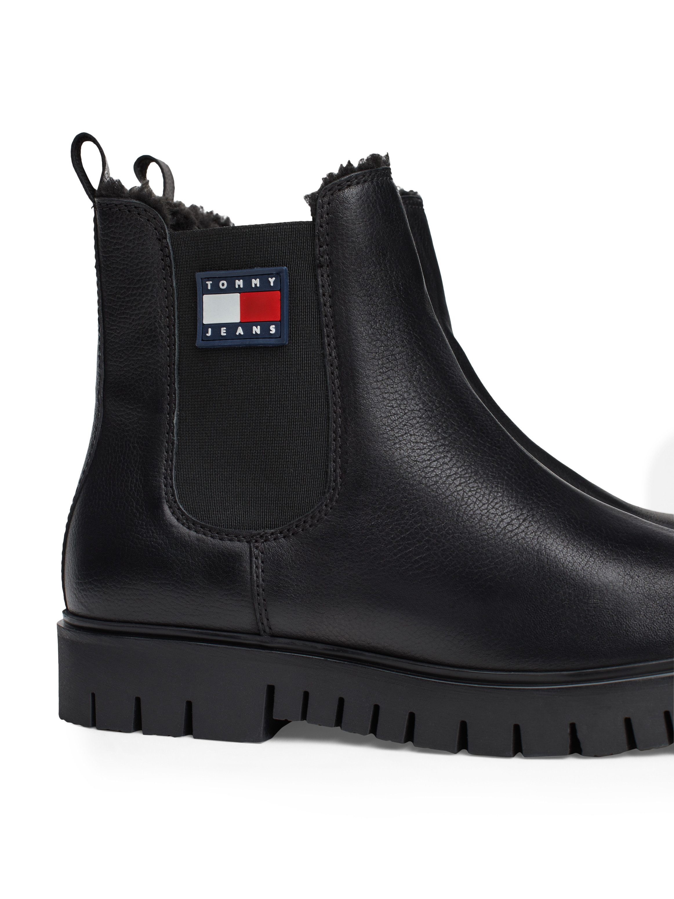 TOMMY JEANS Winterlaarzen TJW CHELSEA BOOT WL blokhak, plateau, chelseaboots, instapschoen met zijlogo